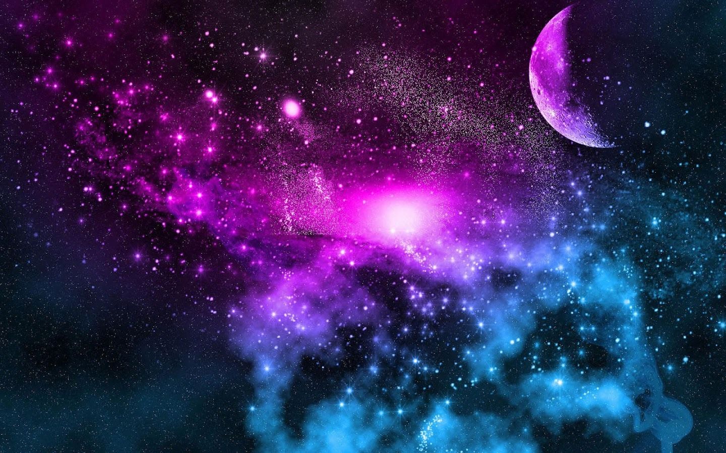 Galassia viola e blu, 1440x900 720p, Laptop
