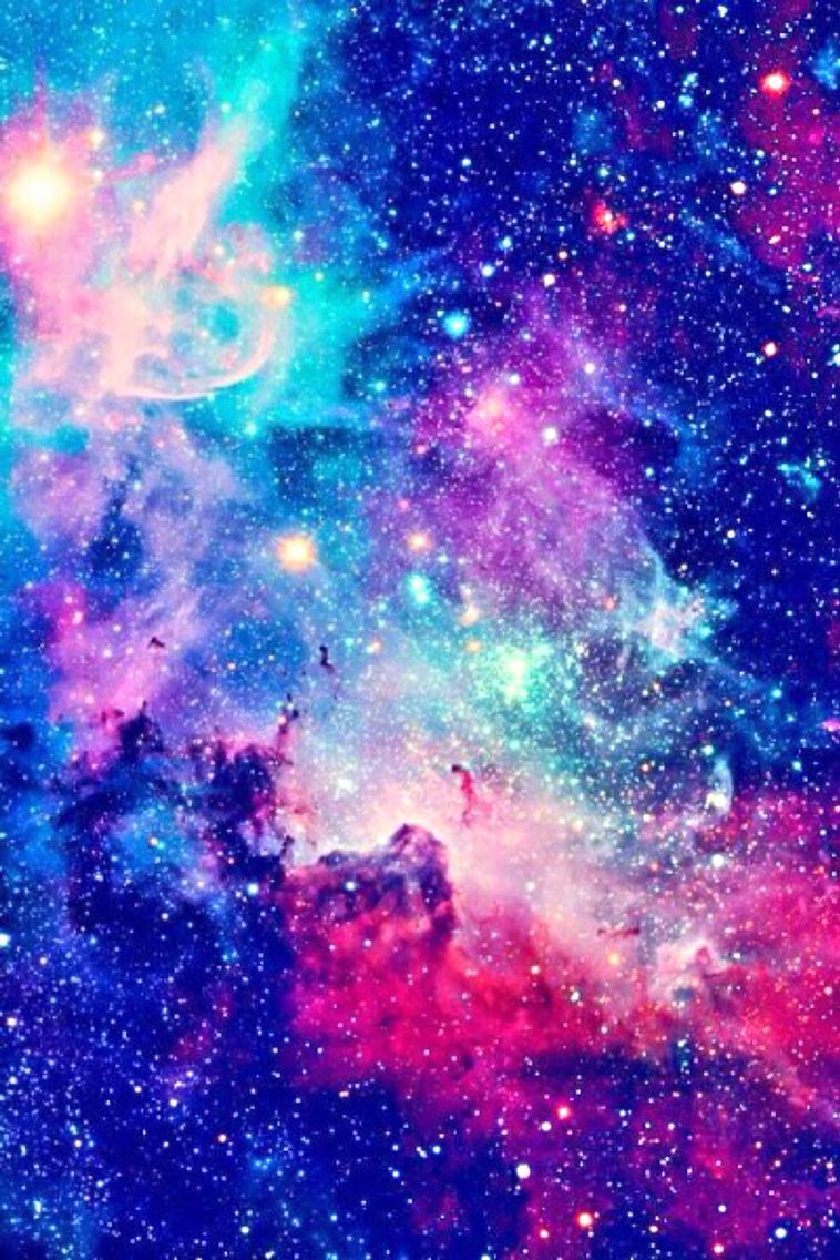 Galassia colorata con stelle, 758x1136 Full HD Verticale, iPhone