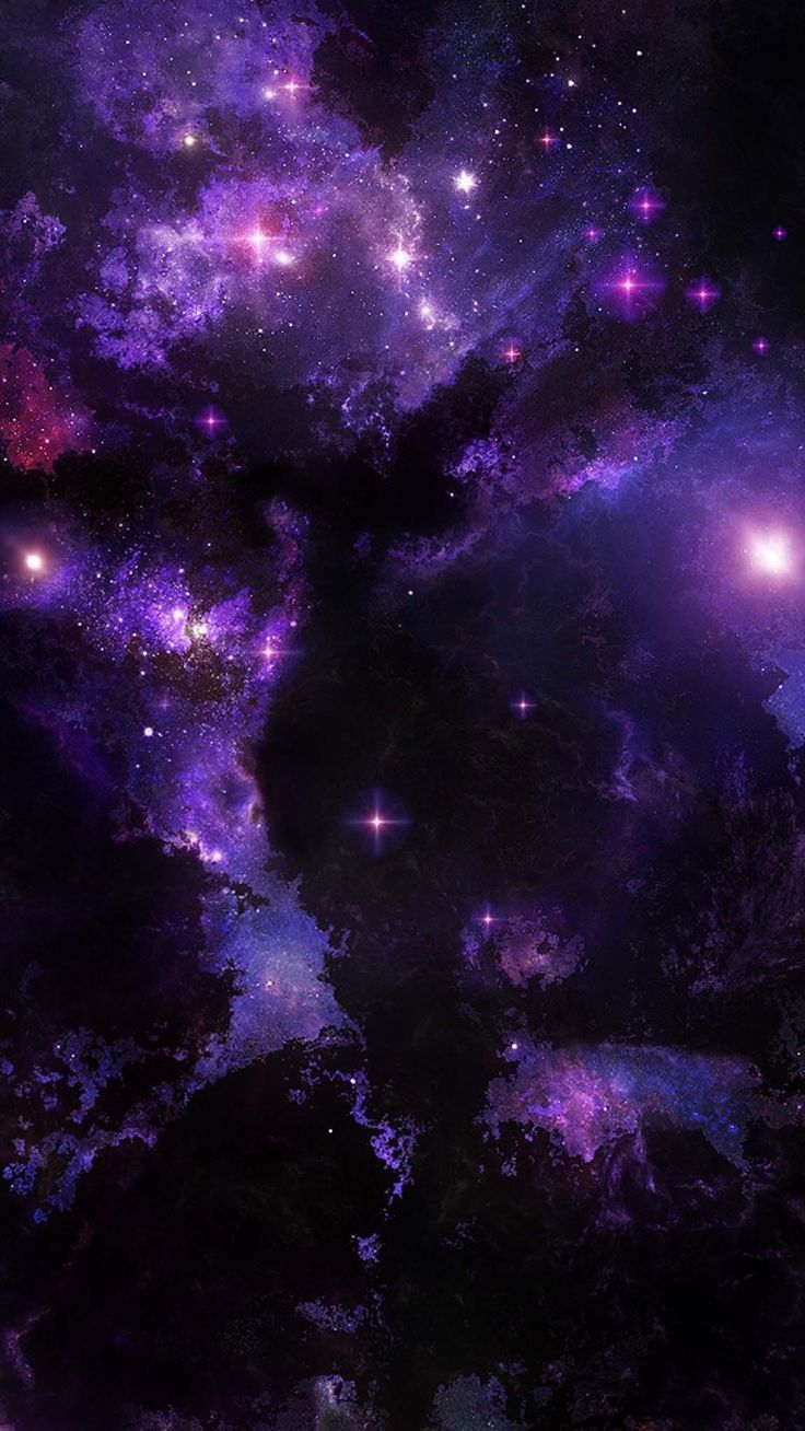 Galassia viola con stelle, 736x1308 Verticale, OnePlus