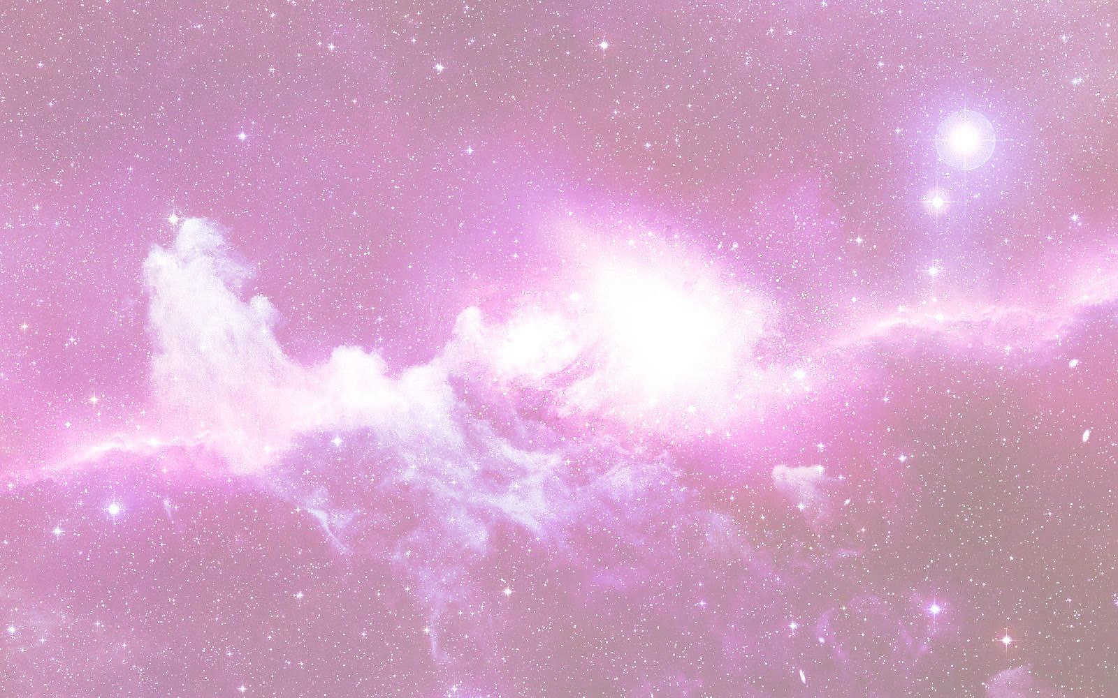 Galassia rosa e viola pastello, 1600x1000 HD, PC