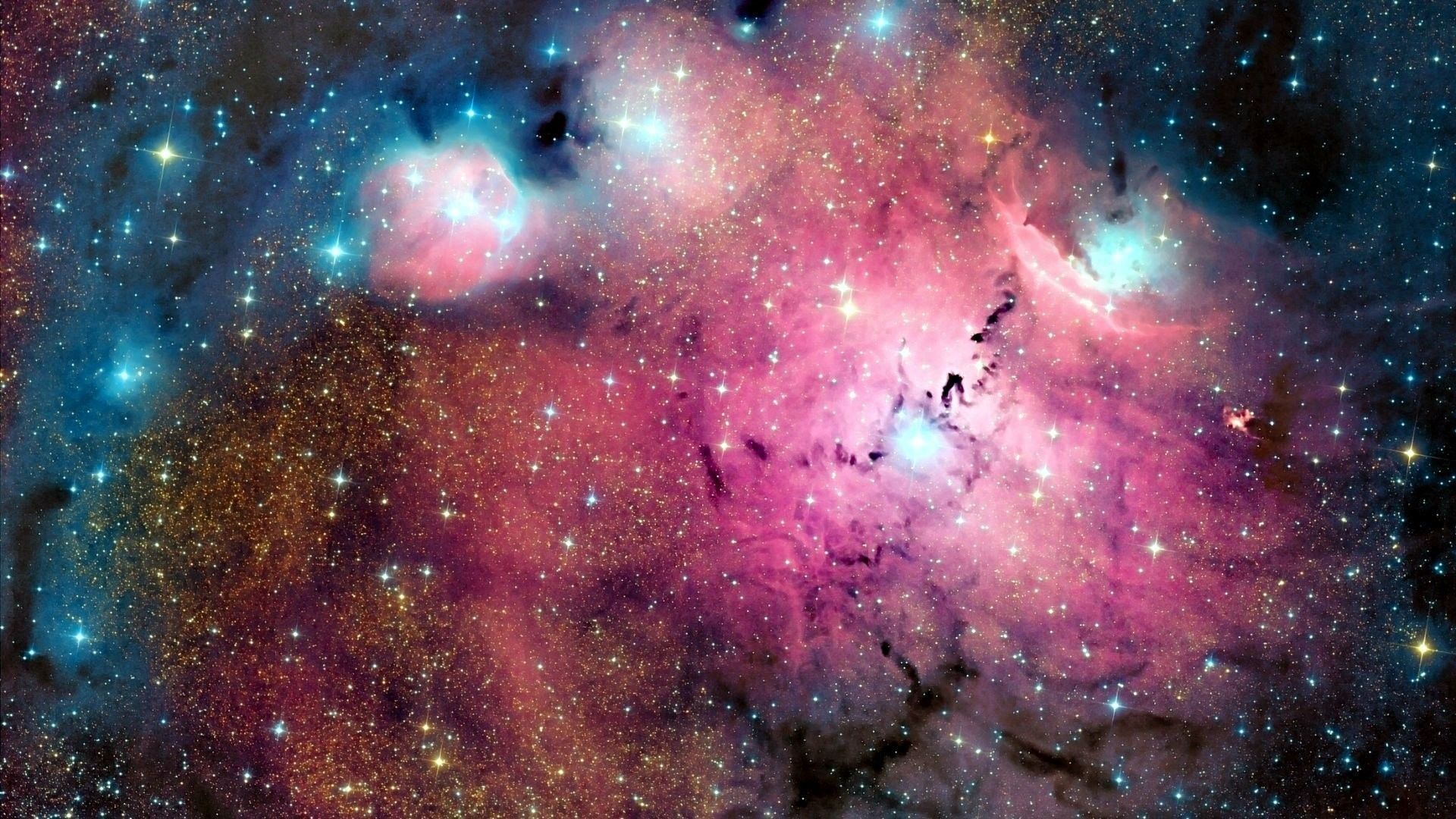 Nebulosa rosa e blu, 1920x1080 Full HD, Laptop