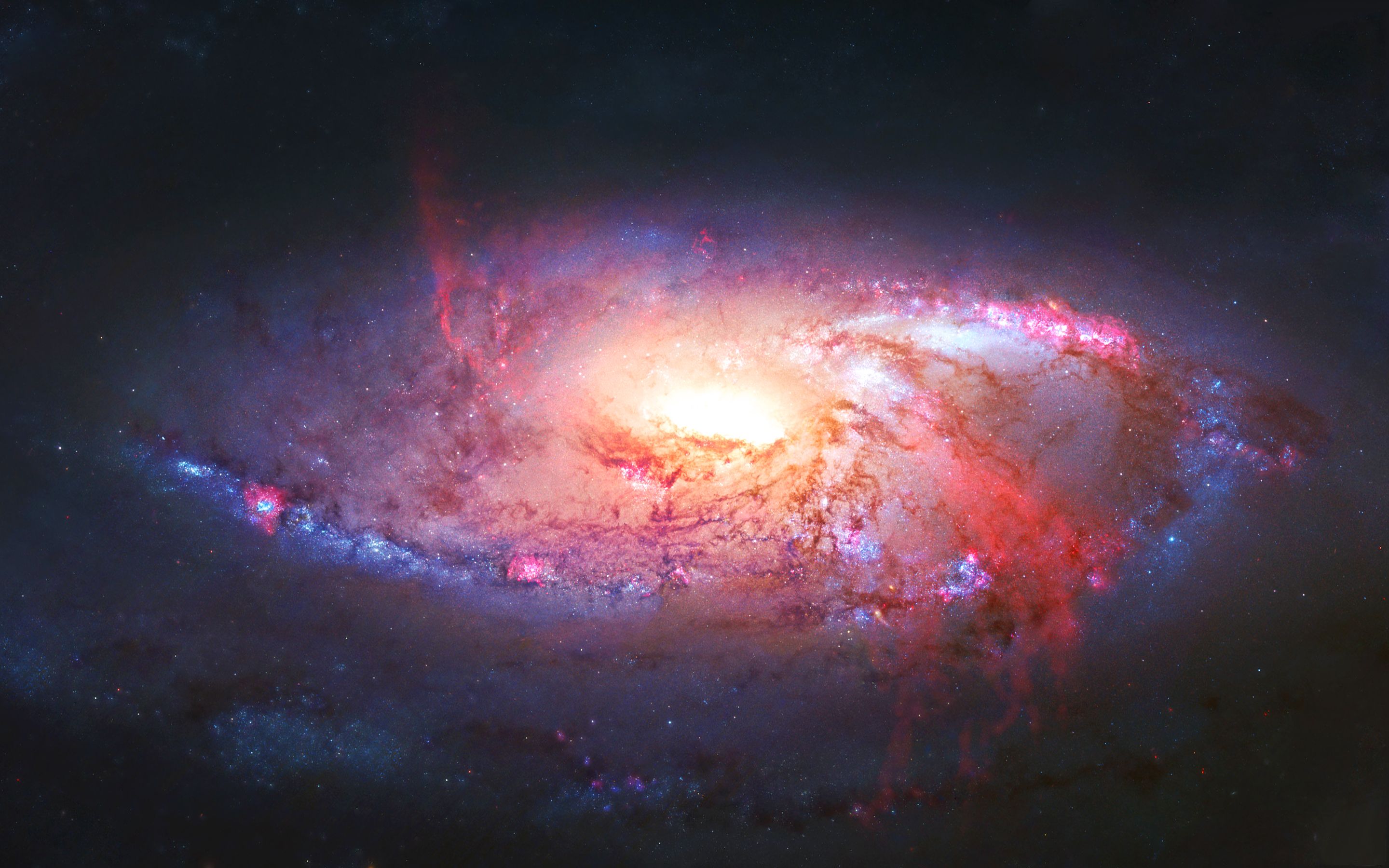 Galassia spirale rosa e viola, 2880x1800 2K, Laptop