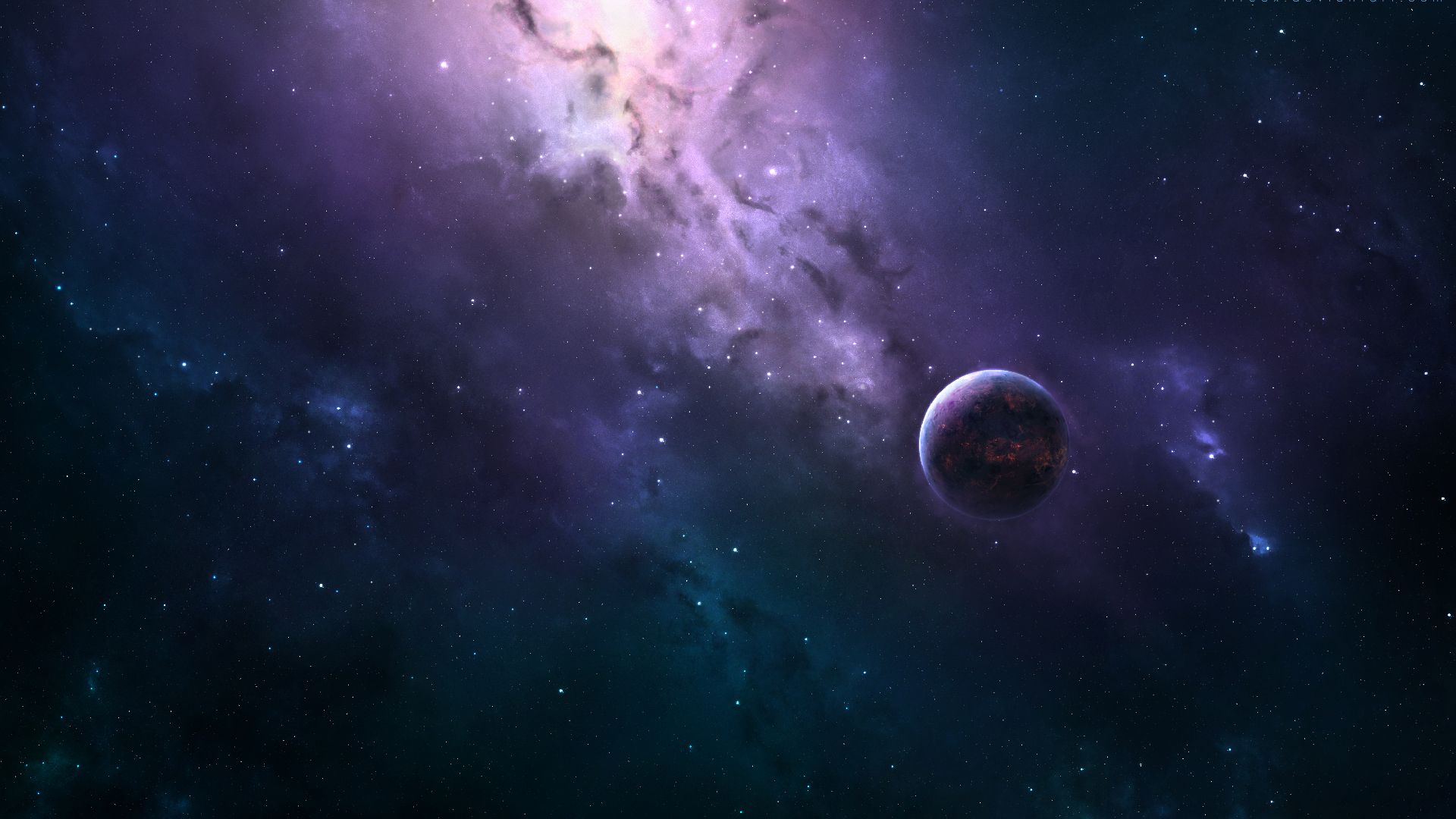 Pianeta galassia viola spazio, 1920x1080 Full HD 1080p, HP Laptop