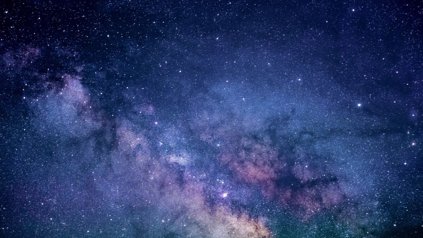 Via Lattea stellata blu, 1366x768 720p, HP Laptop