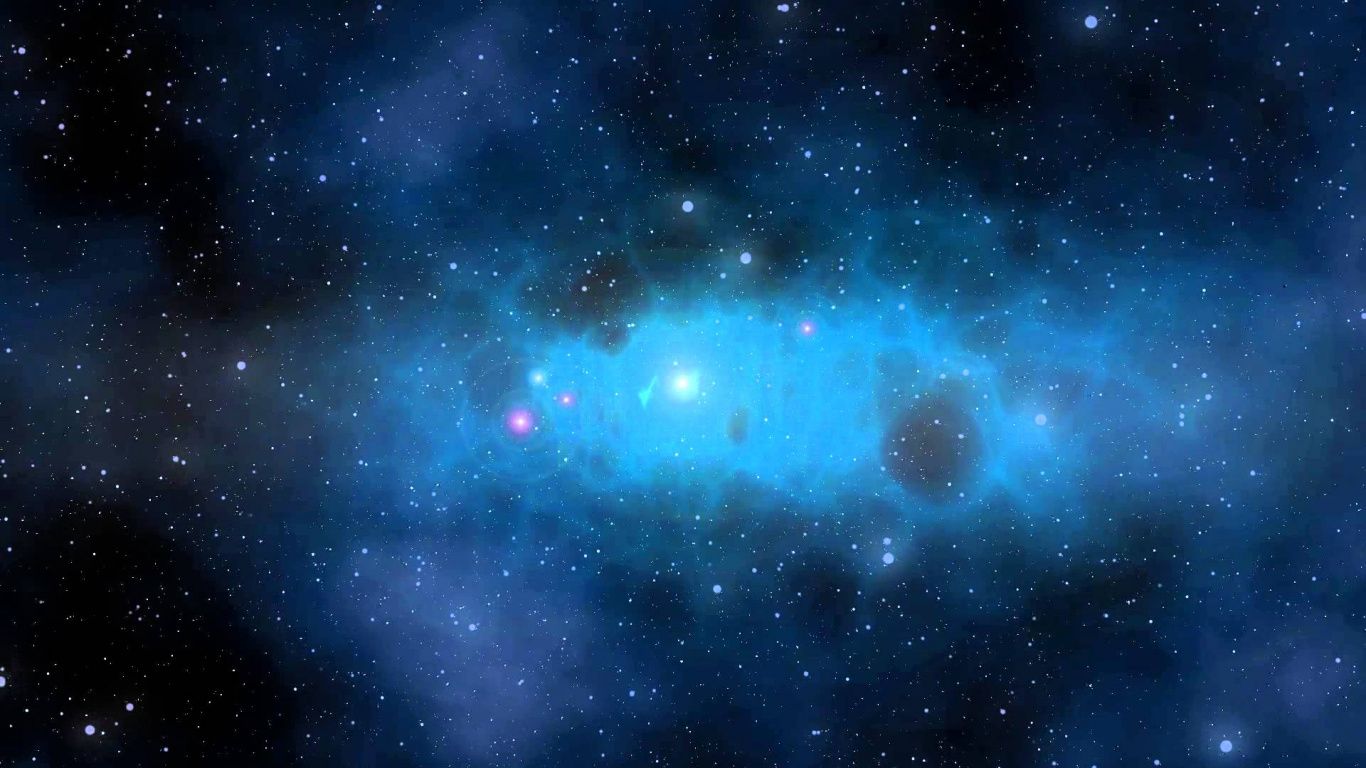Galassia blu nello spazio, 1243x691 HD, HP Laptop