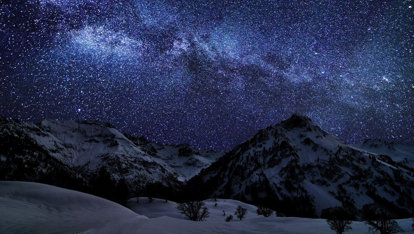 Galassia nebulosa stellata blu, 1366x768 720p, Dell XPS