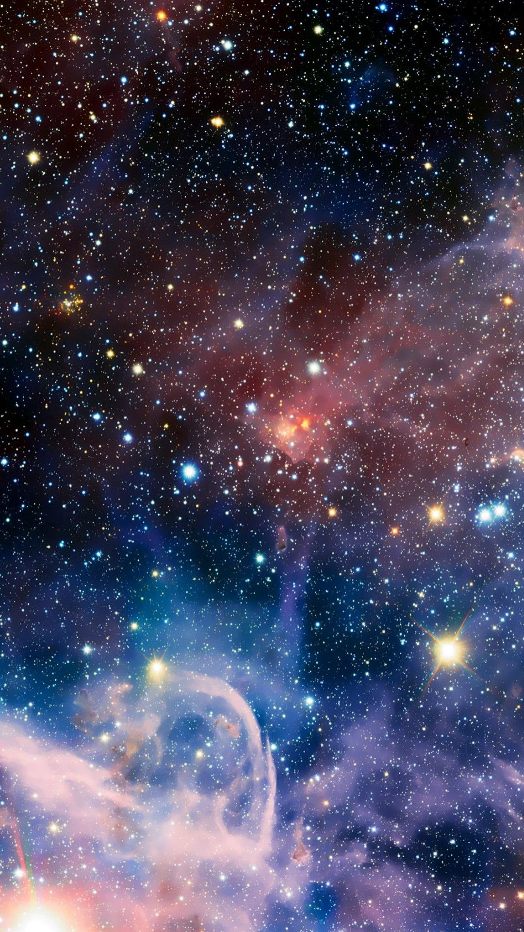 Galassia stellata blu viola, 1080x1920 Verticale, Telefono