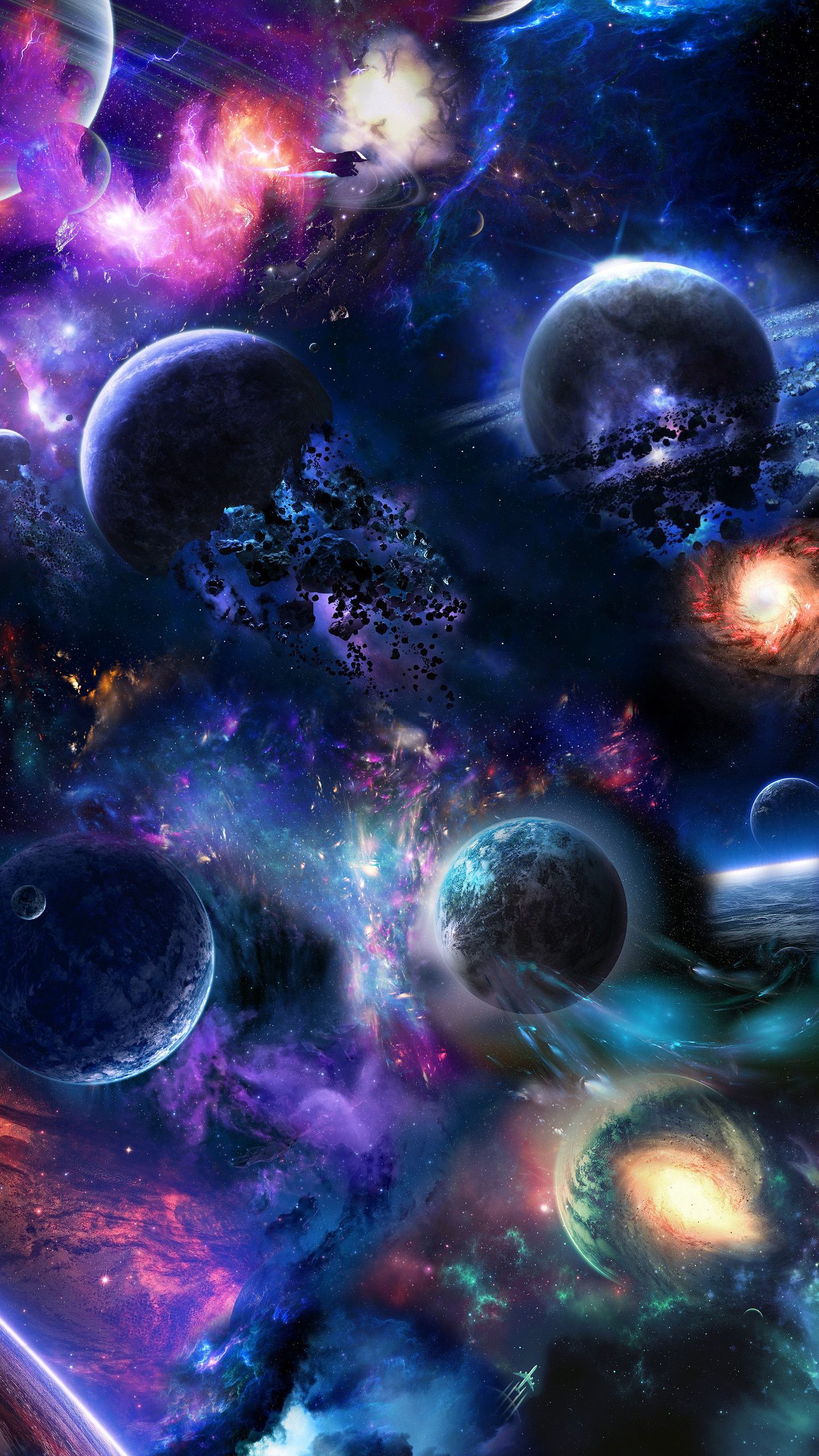Galassia viola con stelle, 2880x1800 WQXGA, Desktop