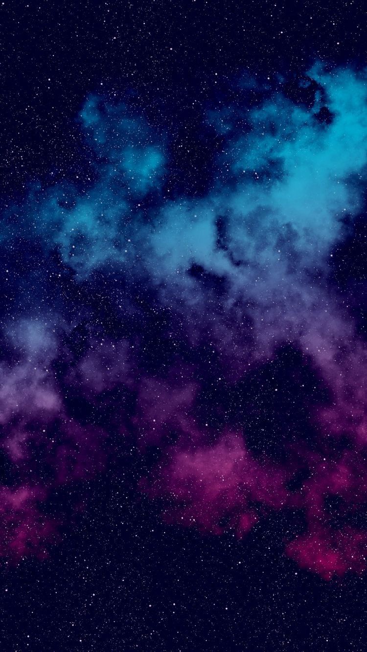 Galassia blu e viola stellata, 750x1333 Verticale, Mobile