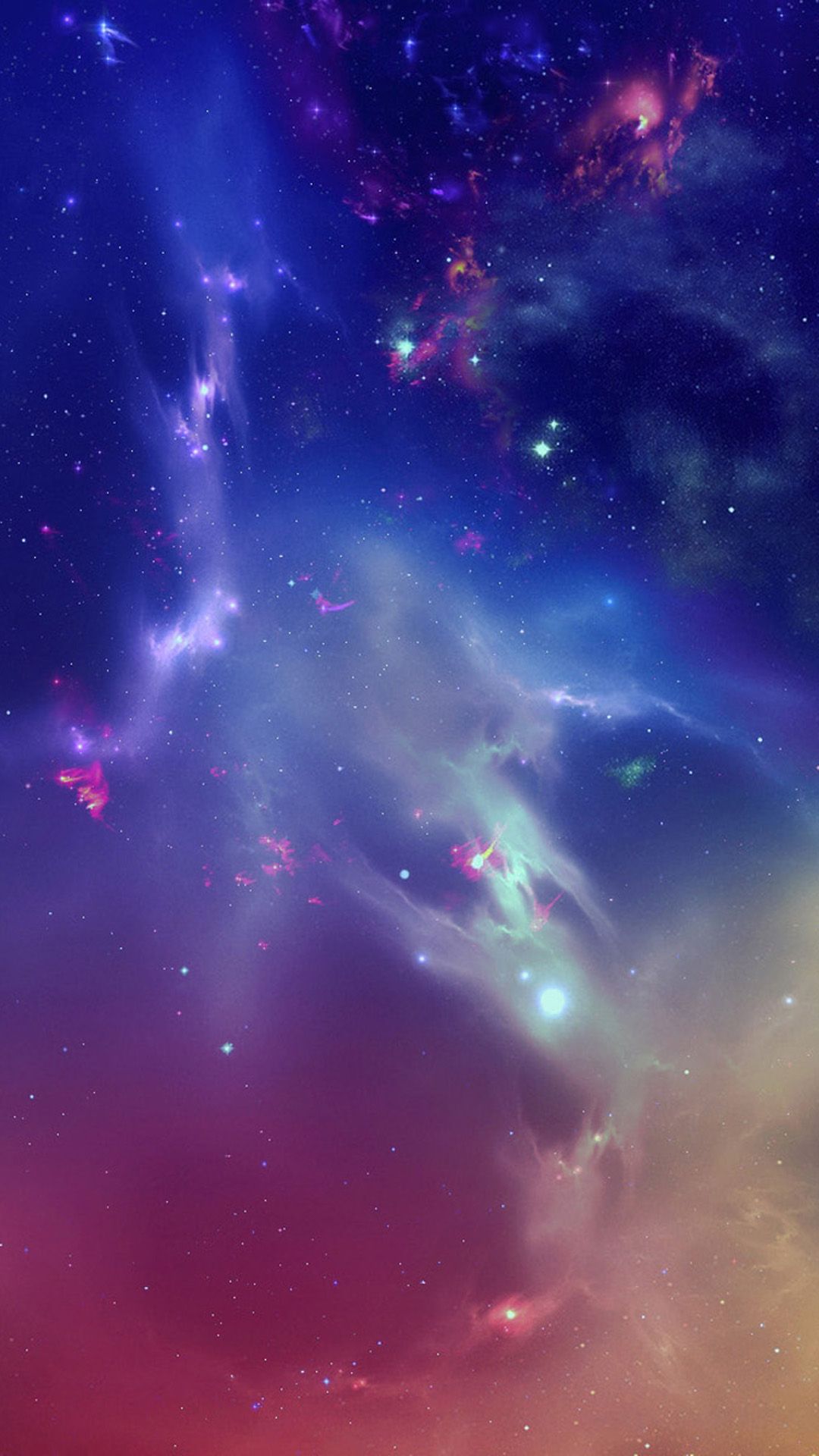 Nebulosa rossa con stelle, 1440x2560 Full HD Verticale, iPhone