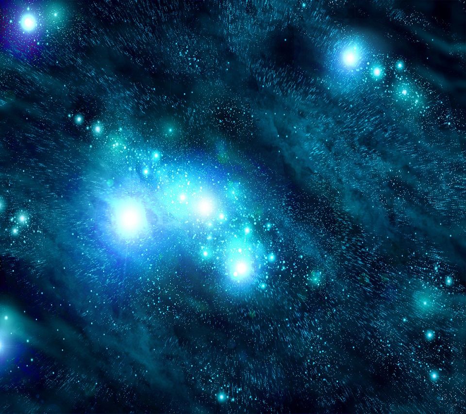 Galassia stellata blu turchese, 960x853 HD, Desktop