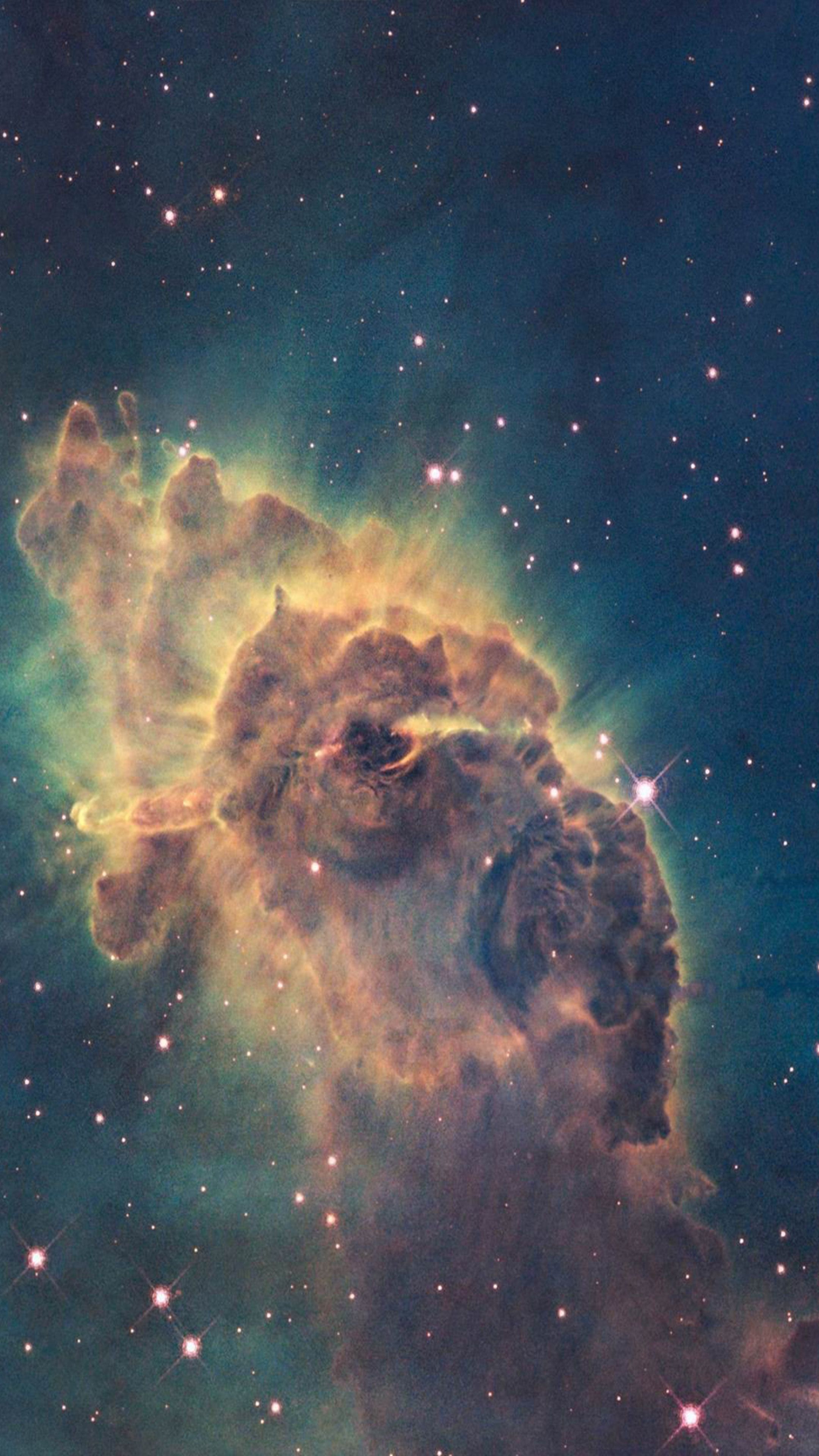 Nebulosa viola con stella luminosa, 1080x1920 Full HD Verticale, Smartphone