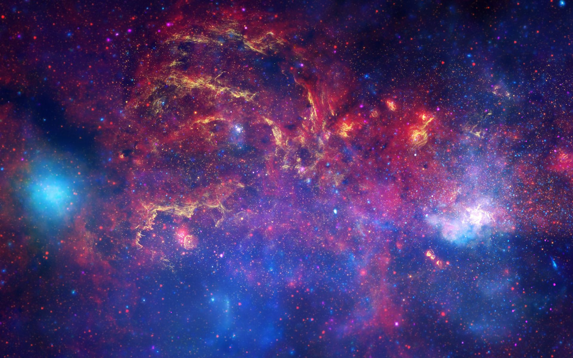 Nebulosa galassia viola stellata, 1920x1080 Full HD 1080p, PC Desktop