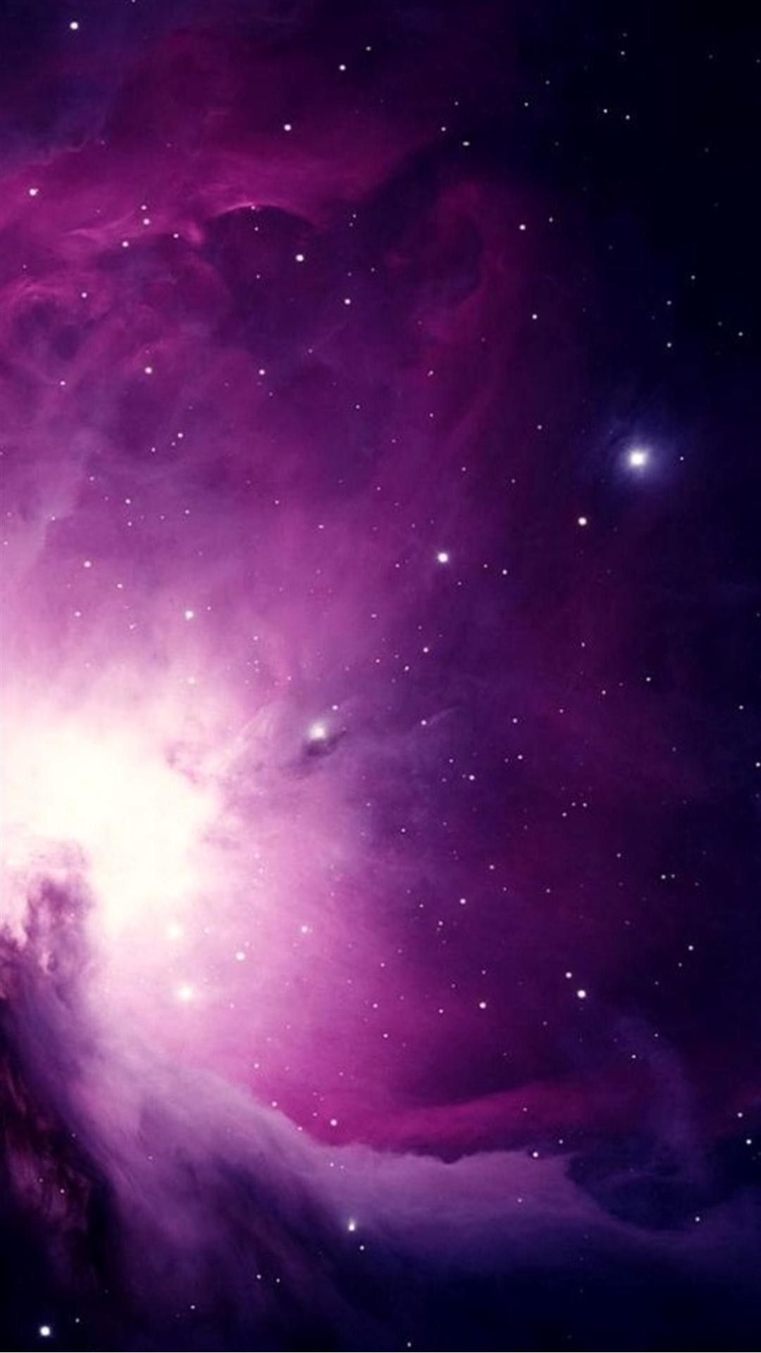 Nebulosa viola con stelle, 1080x1920 Verticale, Telefono