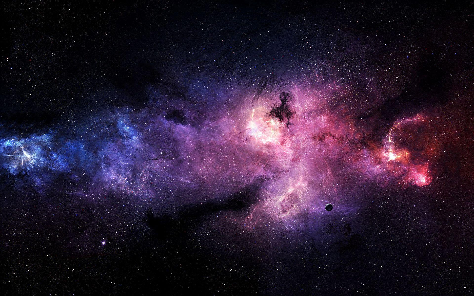 Nebulosa spaziale viola blu, 1920x1200 Full HD+, PC