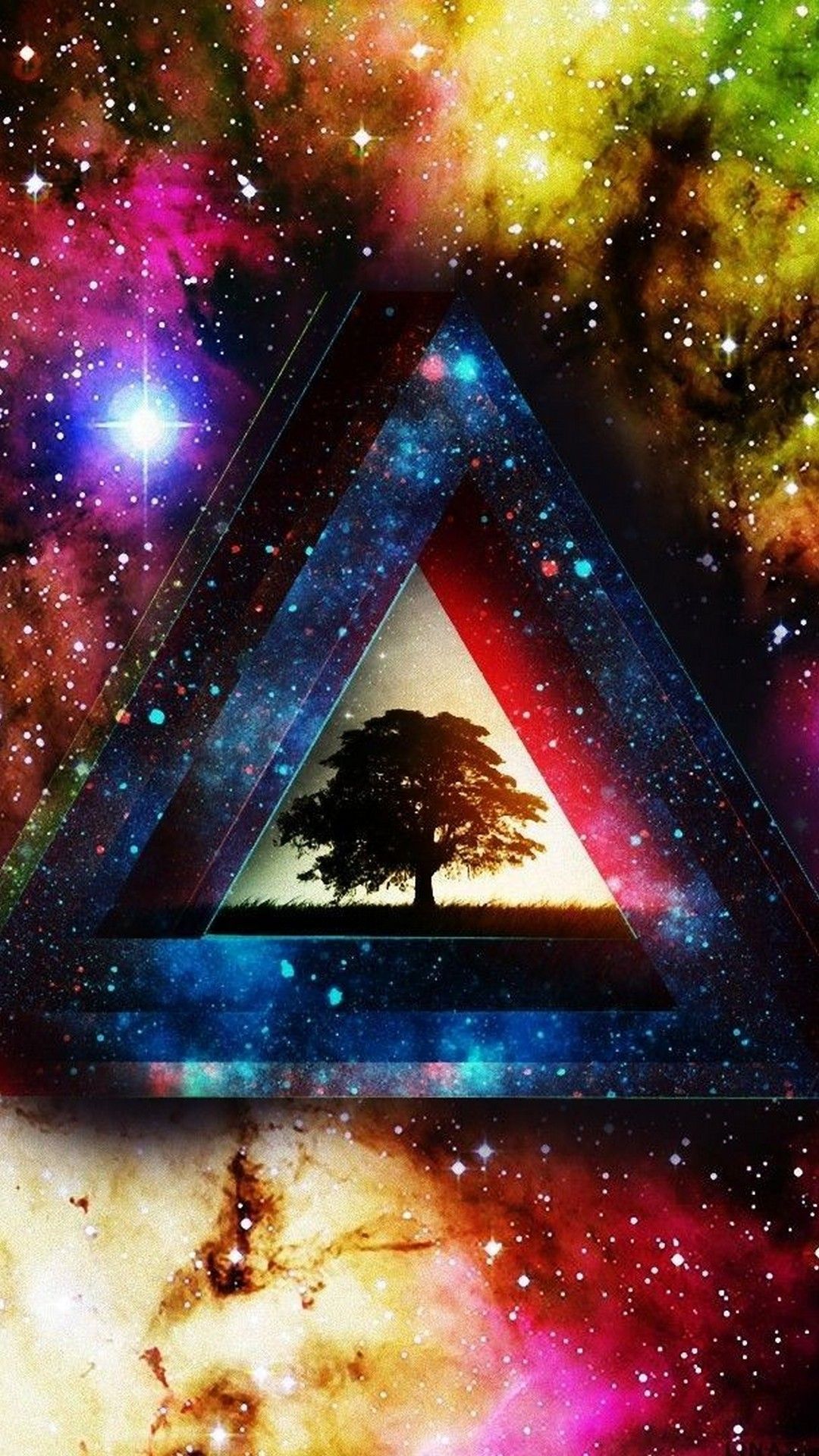 Triangolo Penrose albero galassia, 1080x1920 Verticale, Mobile