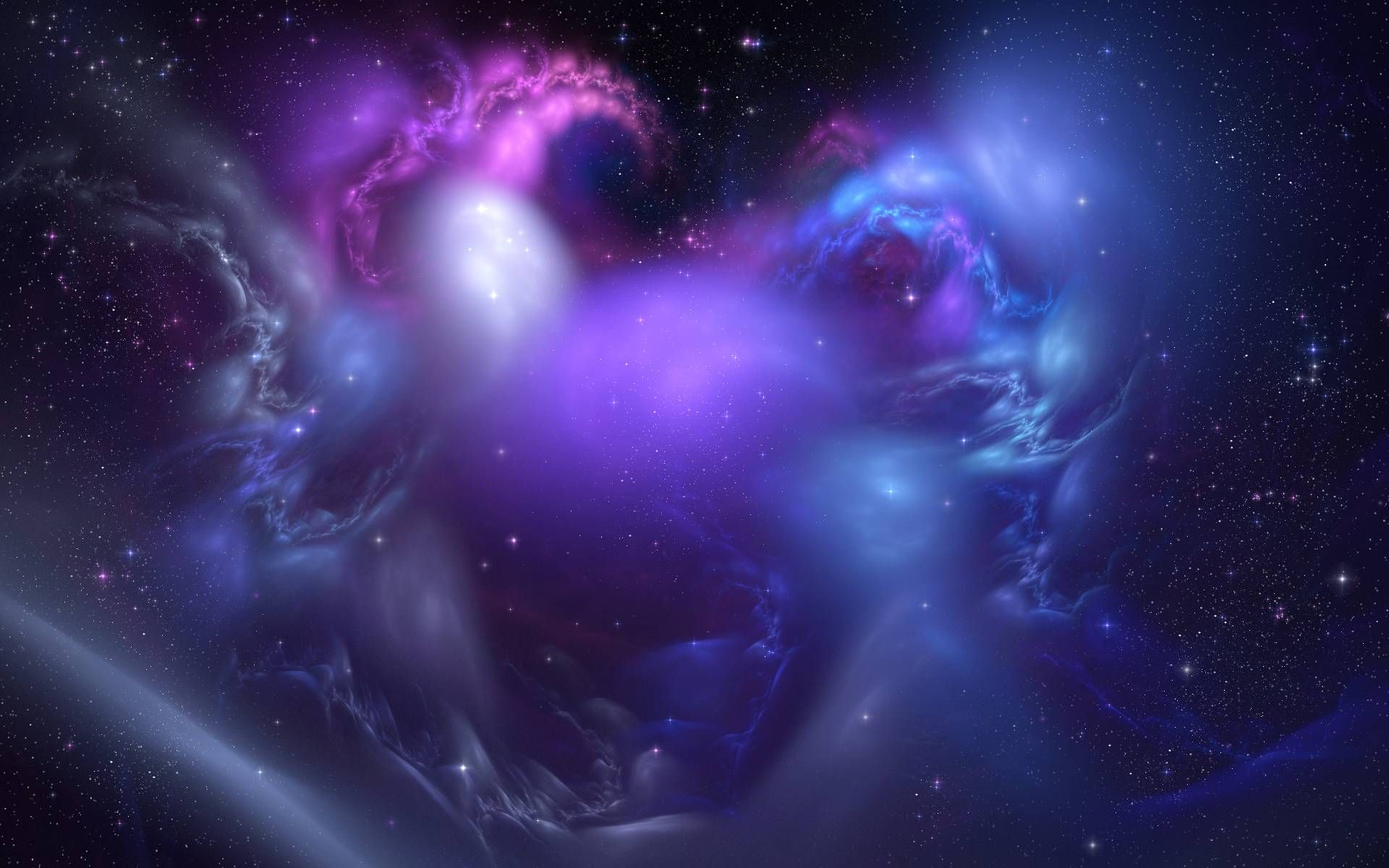 Nebulosa viola e blu psichedelica, 1920x1200 WUXGA, Desktop
