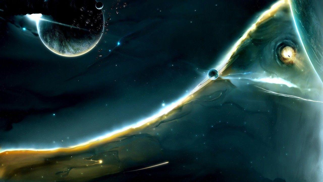 Galassia psichedelica astratta blu, 1280x720 HD, PC Desktop