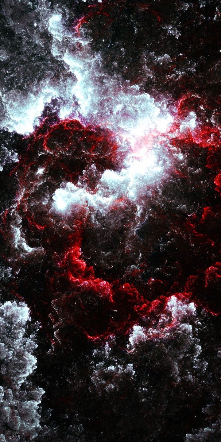 Galassia psichedelica rosso e bianco, 720x1440 Full HD Verticale, Smartphone