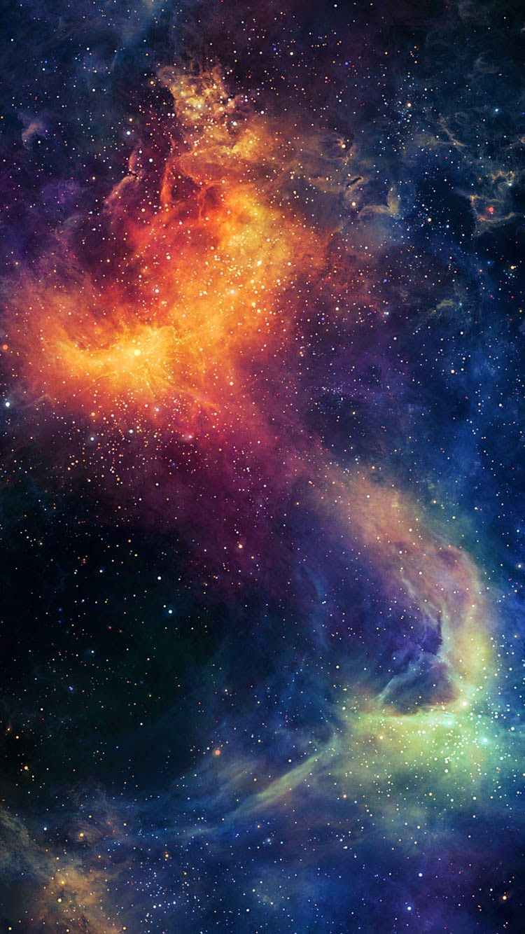 Nebulosa colorata spazio profondo, 750x1334 Full HD Verticale, iPhone