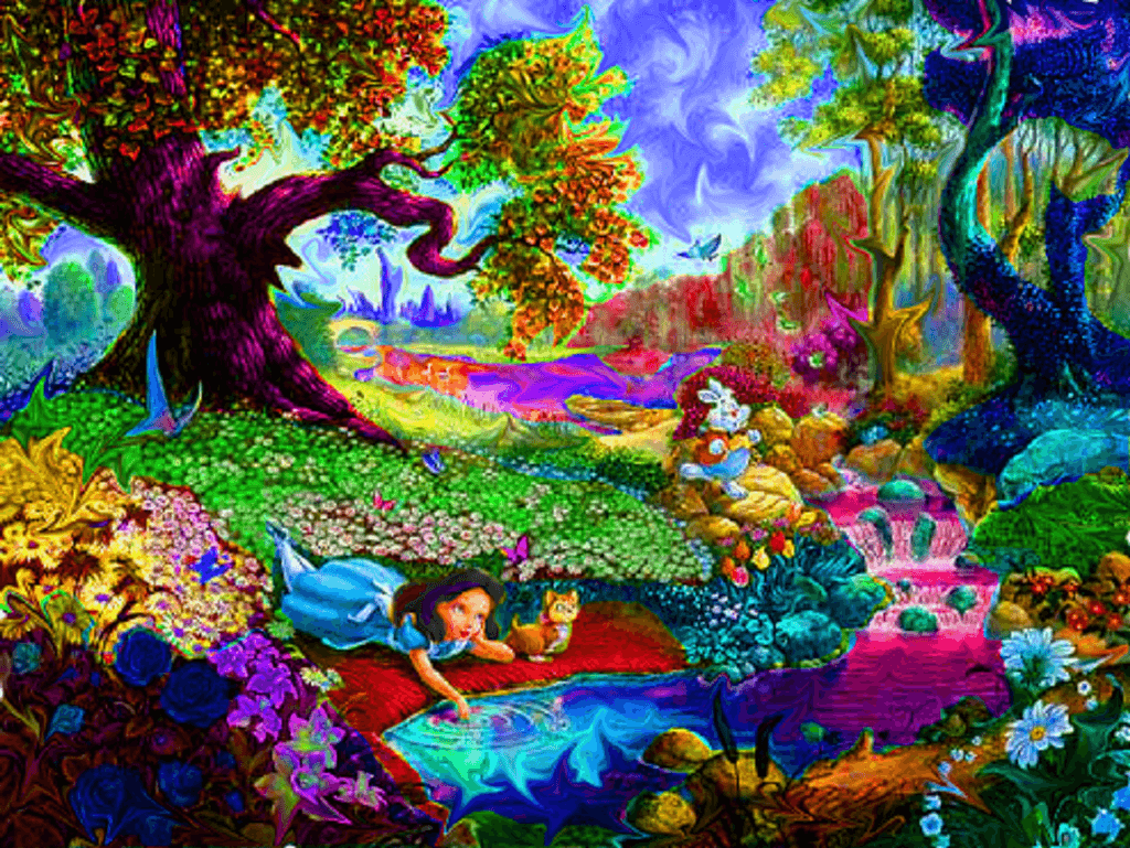 Alice nel paese meraviglie psichedelico, 1024x769 HD, Desktop