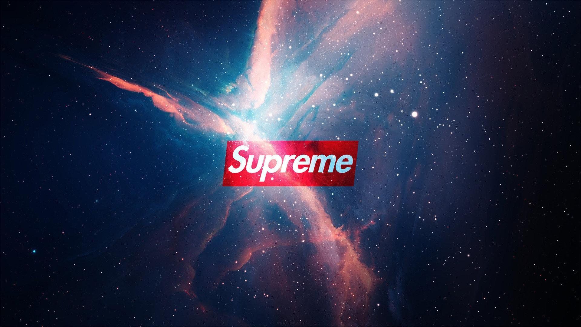 Logo Supreme su nebulosa spaziale, 1920x1080 Full HD 1080p, PC Desktop