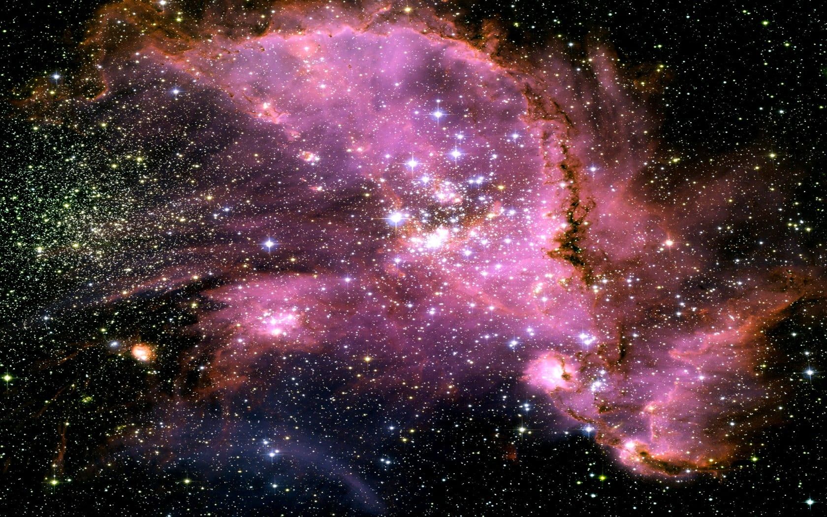 Nebulosa rosa e viola con stelle, 1680x1050 900p, HP Laptop