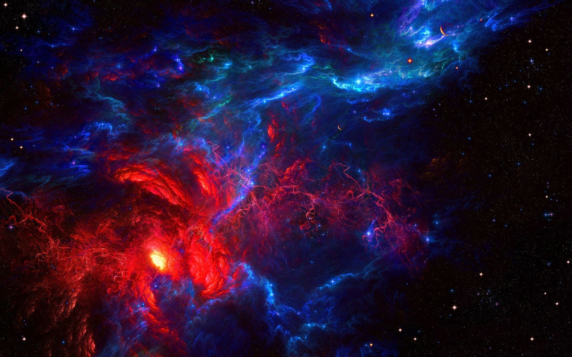 Galassia rossa e blu, 1920x1200 Full HD+, Laptop