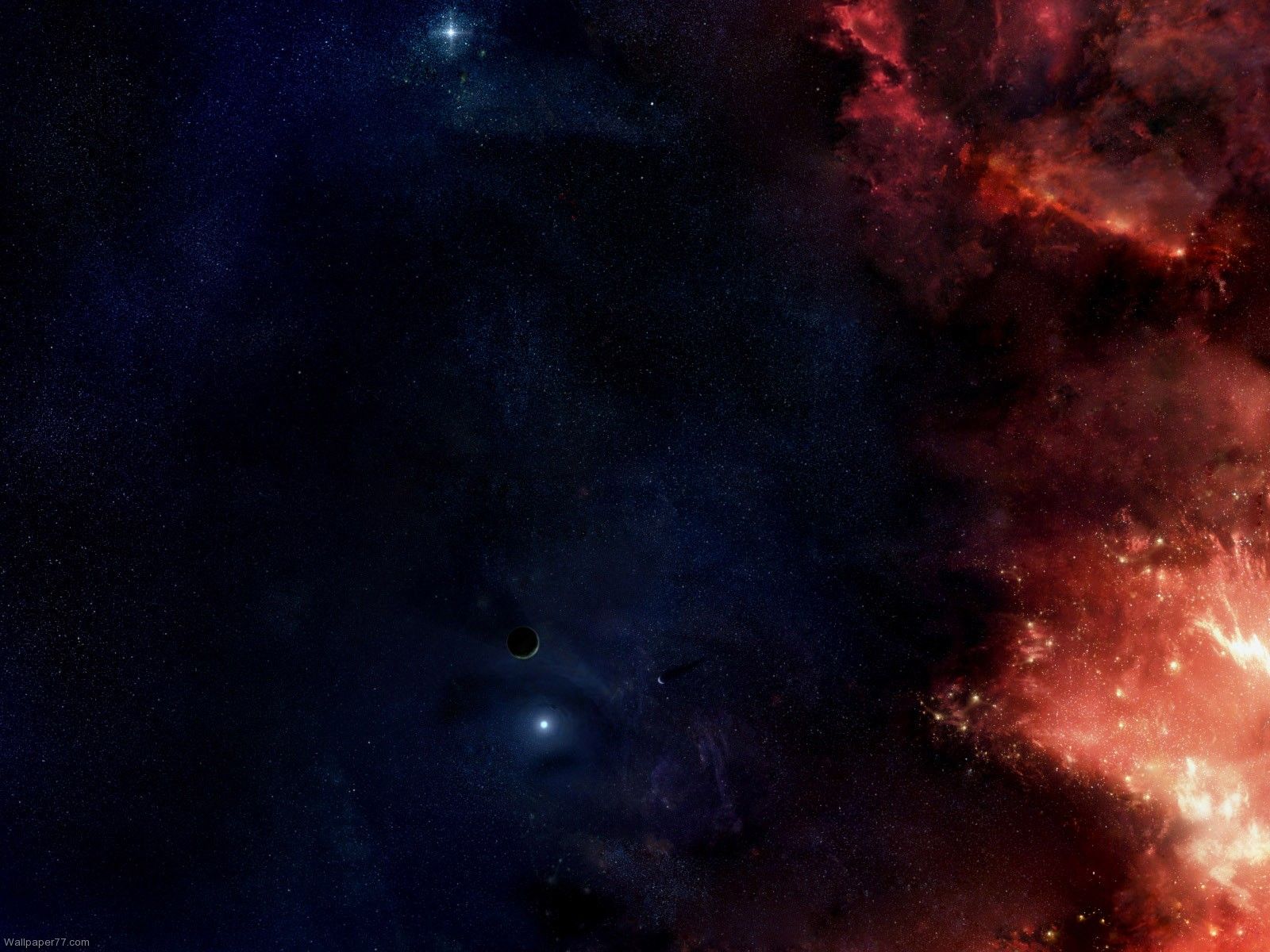 Nebulosa galassia rossa e blu, 1600x1200 HD, Laptop