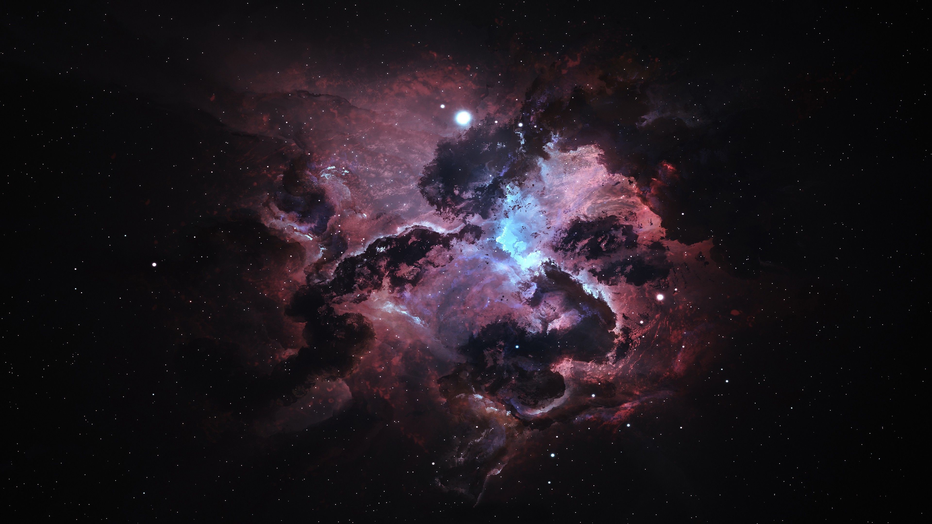 Nebulosa galassia rossa e blu, 3840x2160 UHD, PC 4K