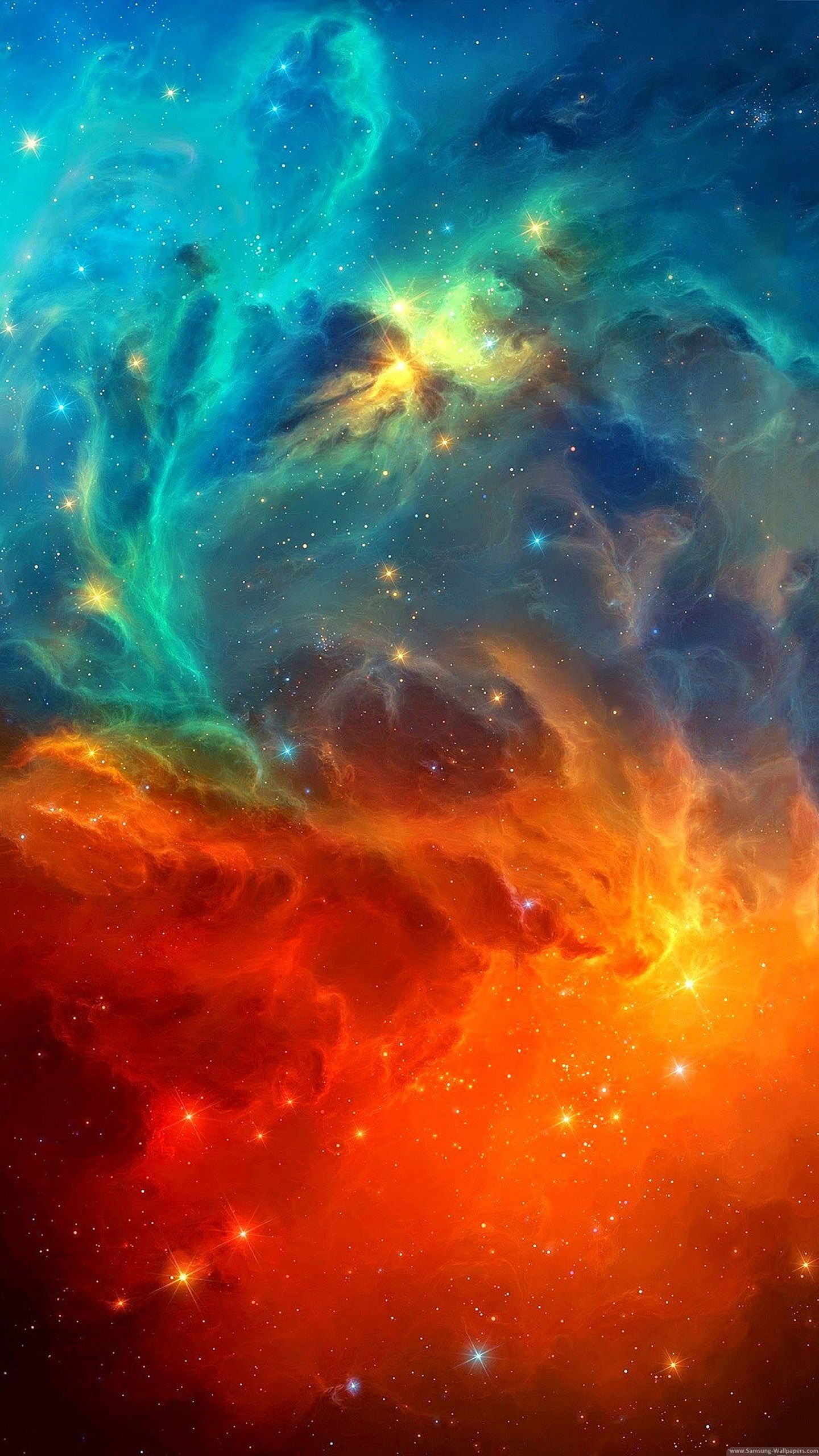 Galassia rossa e blu, 1440x2560 Verticale, Mobile