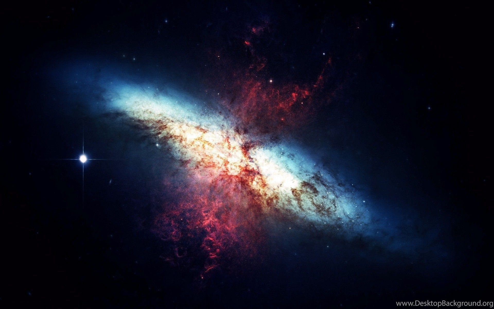 Galassia rossa e blu, 1920x1200 WUXGA, PC