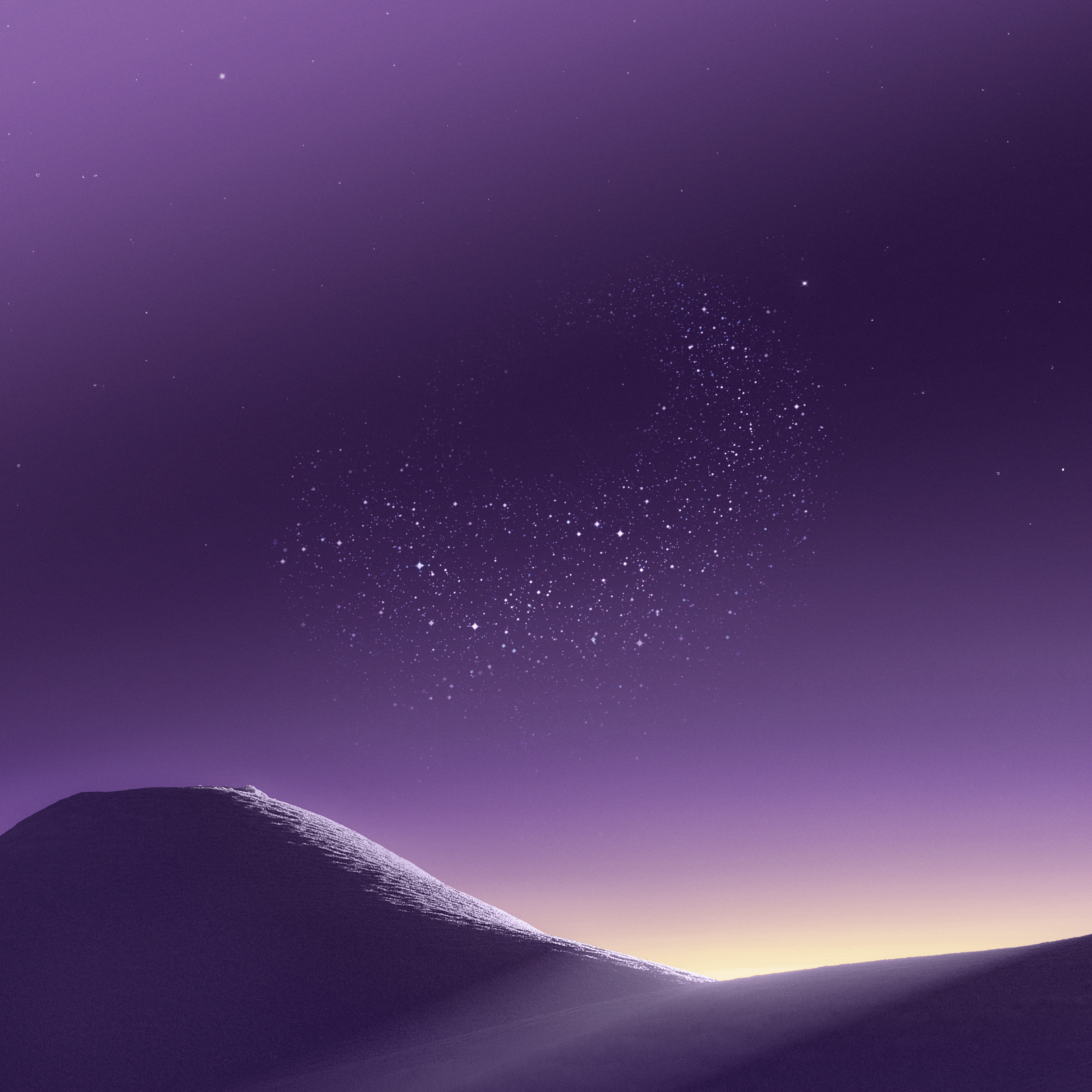 Collina viola con stelle, 2960x2960 WQXGA, PC