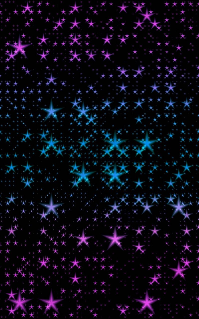 Stelle sfumate viola e blu, 800x1280 Verticale, Telefono