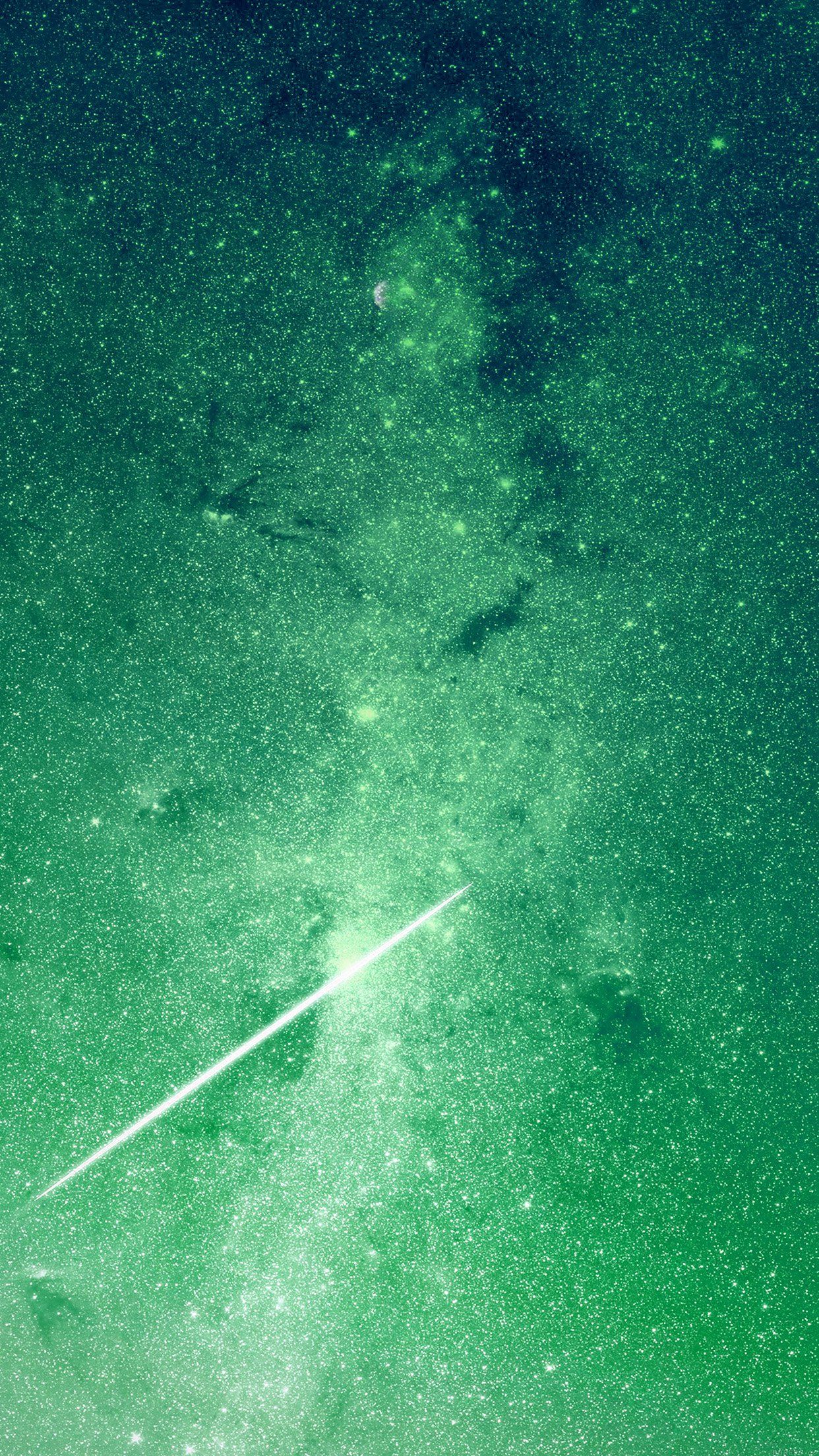 Galassia verde con meteora, 1242x2208 Verticale, POCO