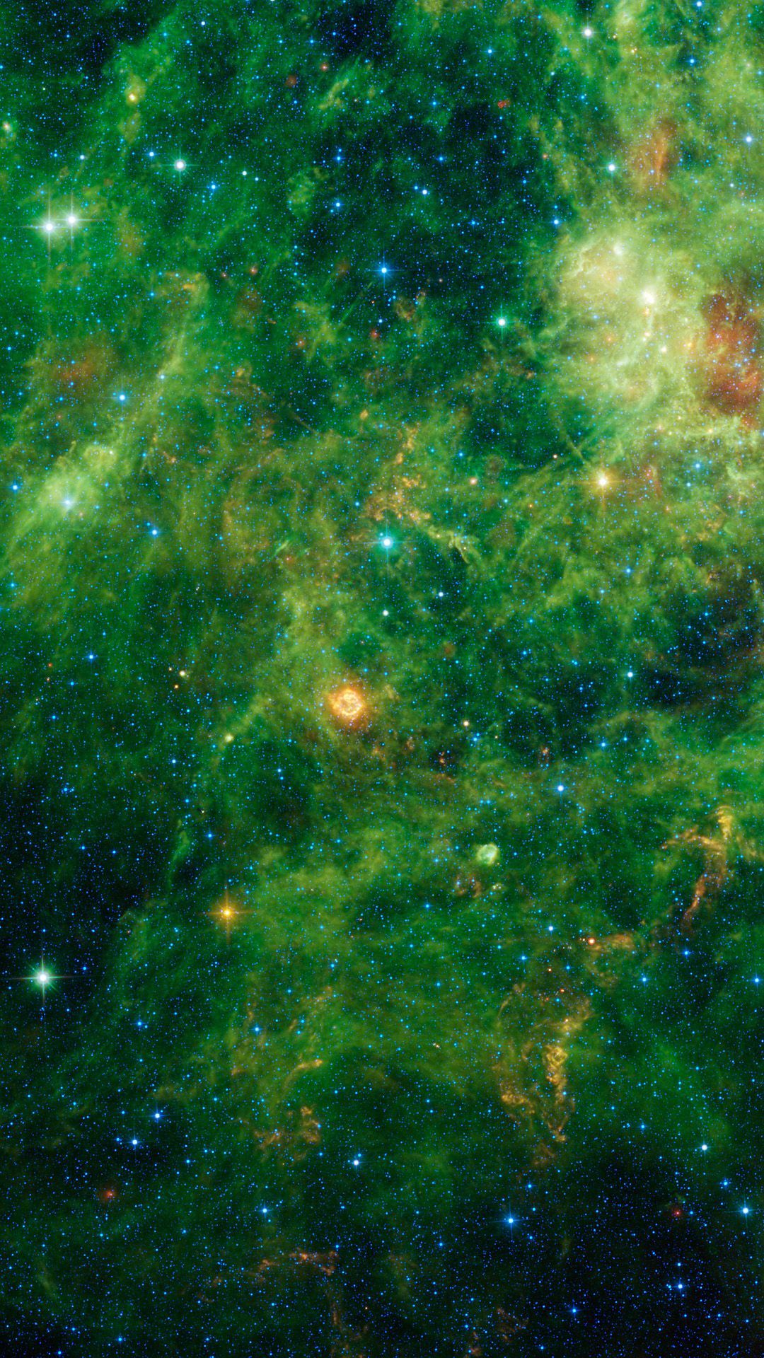 Nebulosa galassia verde, 1080x1920 Full HD Verticale, iPhone