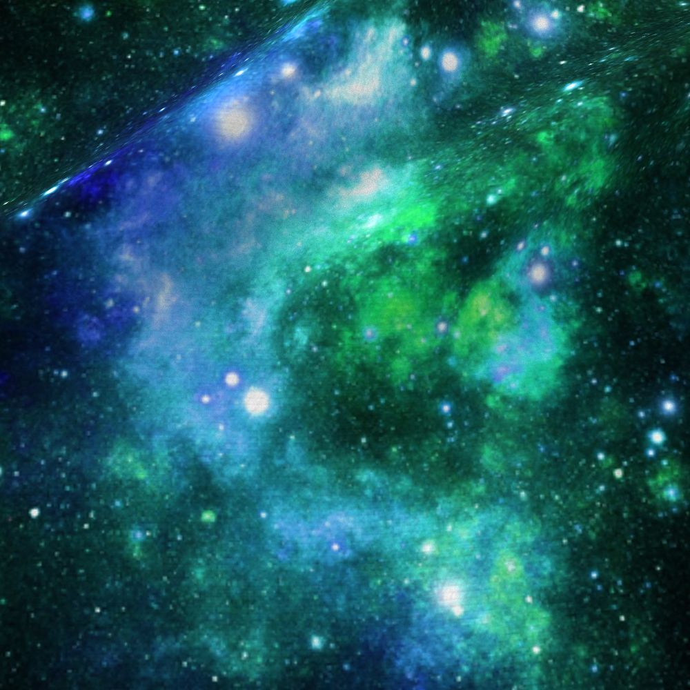 Galassia verde e blu, 1000x1000 HD, PC