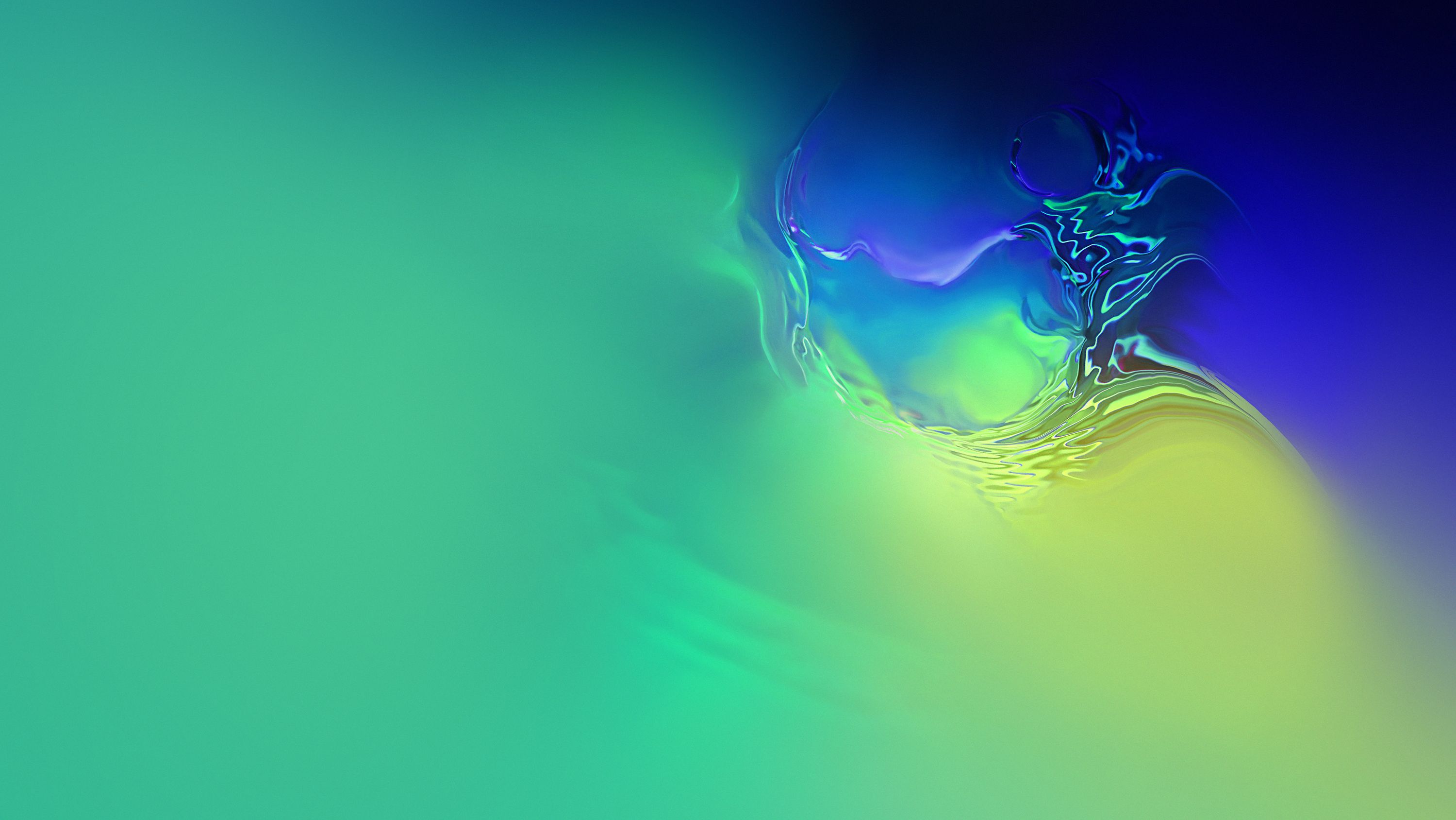 Galassia astratta verde e blu, 3000x1688 2K+, Desktop