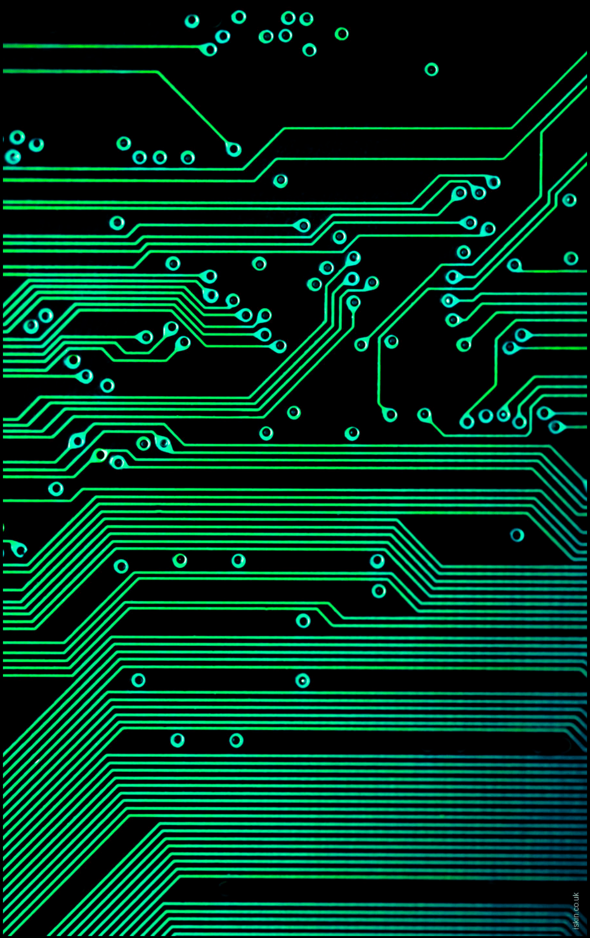 Circuito elettronico verde, 1200x1906 Full HD Verticale, iPhone