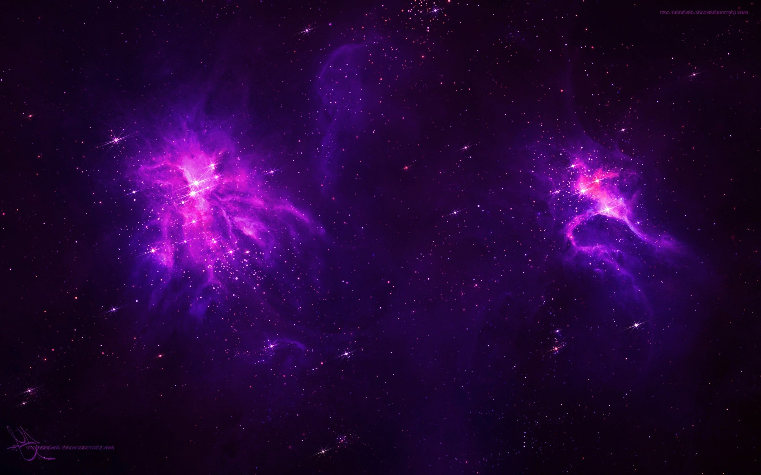Nebulosa viola con stelle, 2560x1600 WQXGA, Desktop