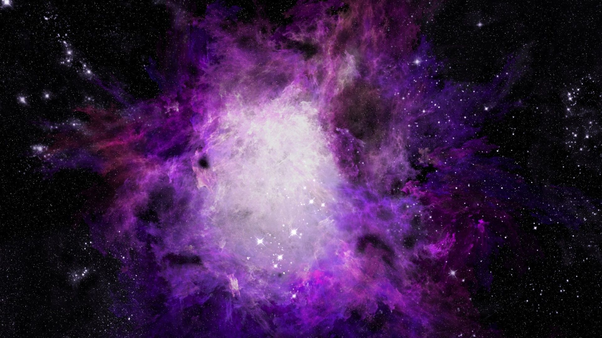 Galassia viola con stelle, 1920x1080 Full HD 1080p, PC Desktop