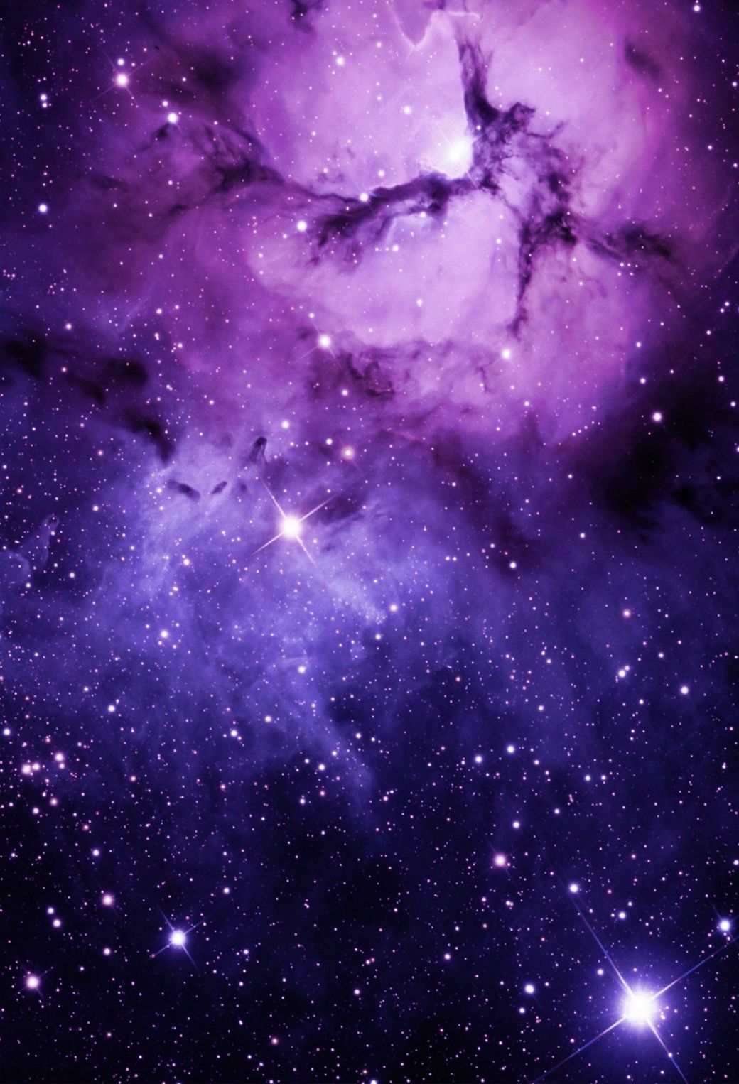 Galassia viola con stelle, 1040x1526 Full HD Verticale, Smartphone
