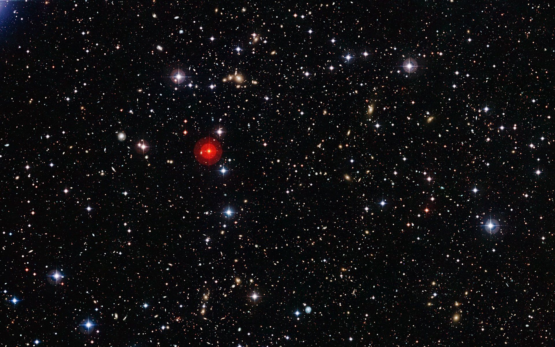Ammasso di galassie nello spazio, 1920x1200 Full HD+, iMac