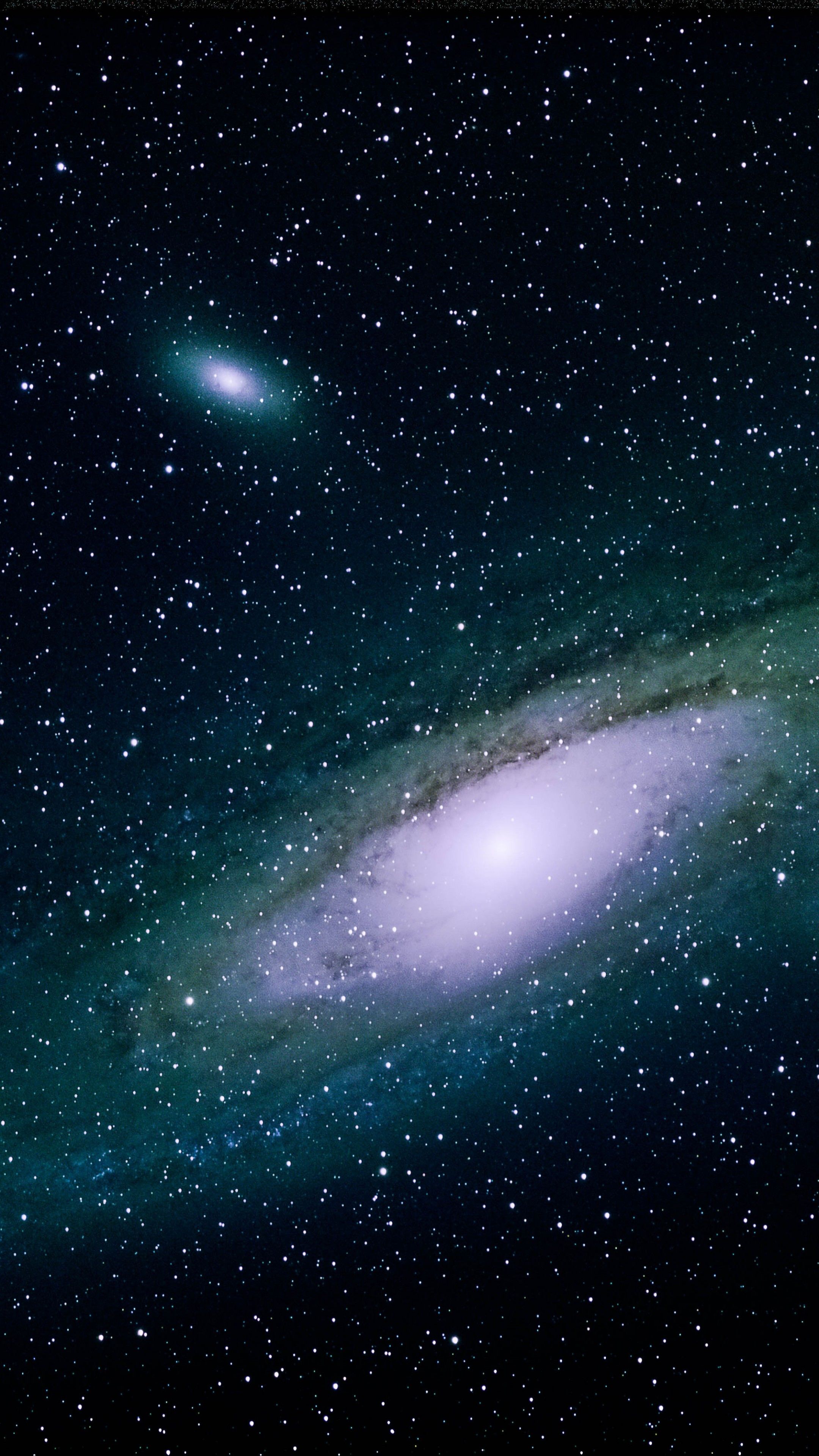 Galassia a spirale verde-blu, 2160x3840 Full HD Verticale, Smartphone