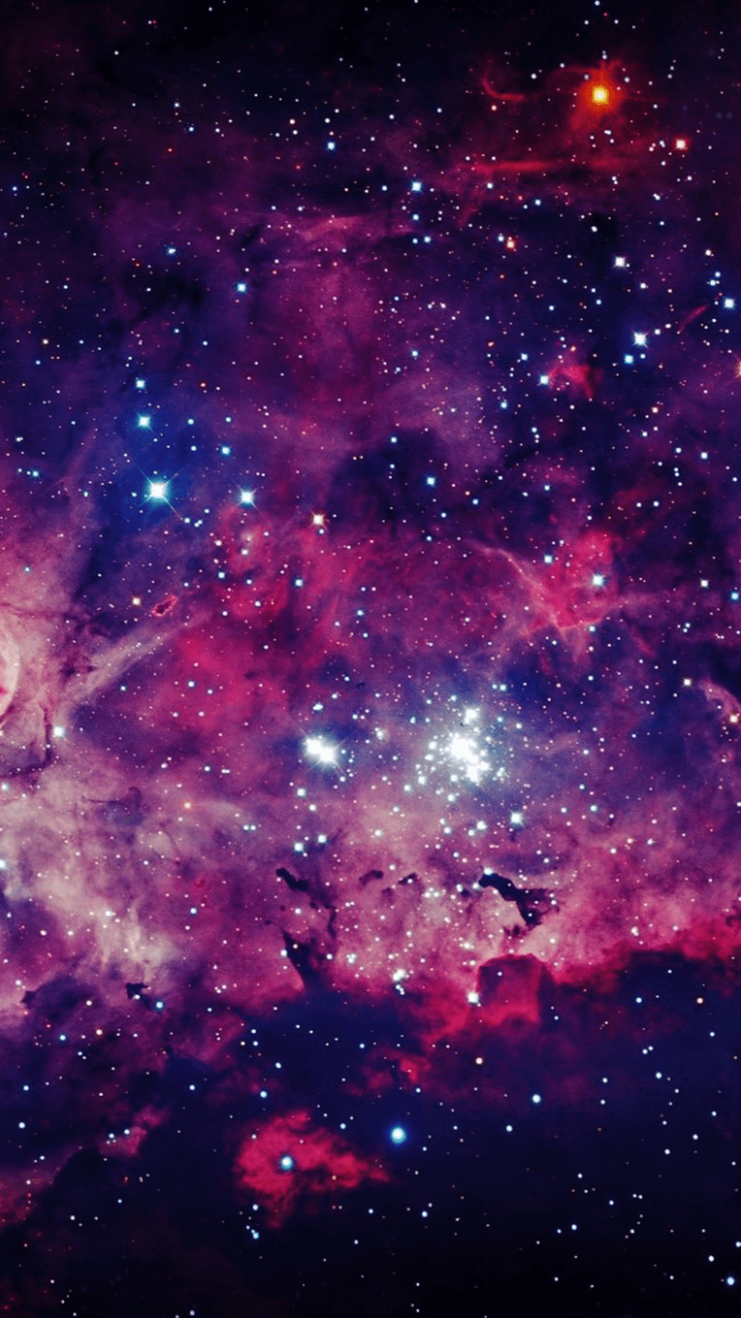 Galassia nebulosa viola rosa, 1080x1920 Full HD Verticale, iPhone