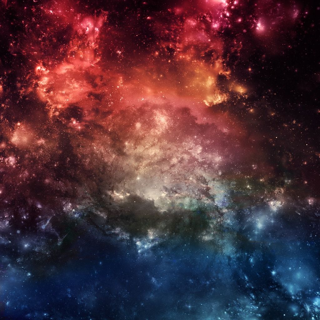 Galassia colorata rossa e blu, 1024x1024 HD, iMac