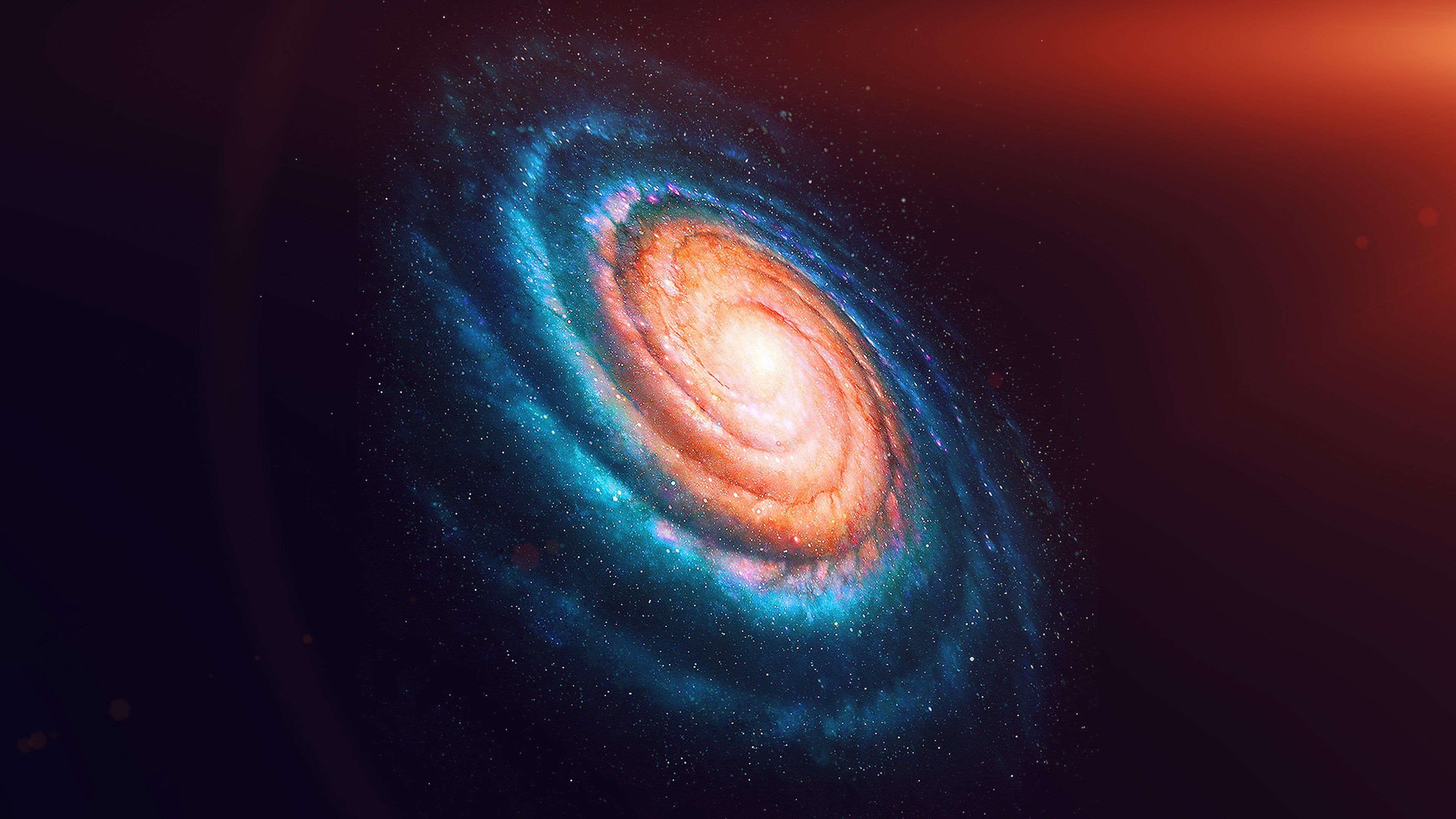 Galassia a spirale blu arancione, 3840x2160 Ultra HD, 4K TV