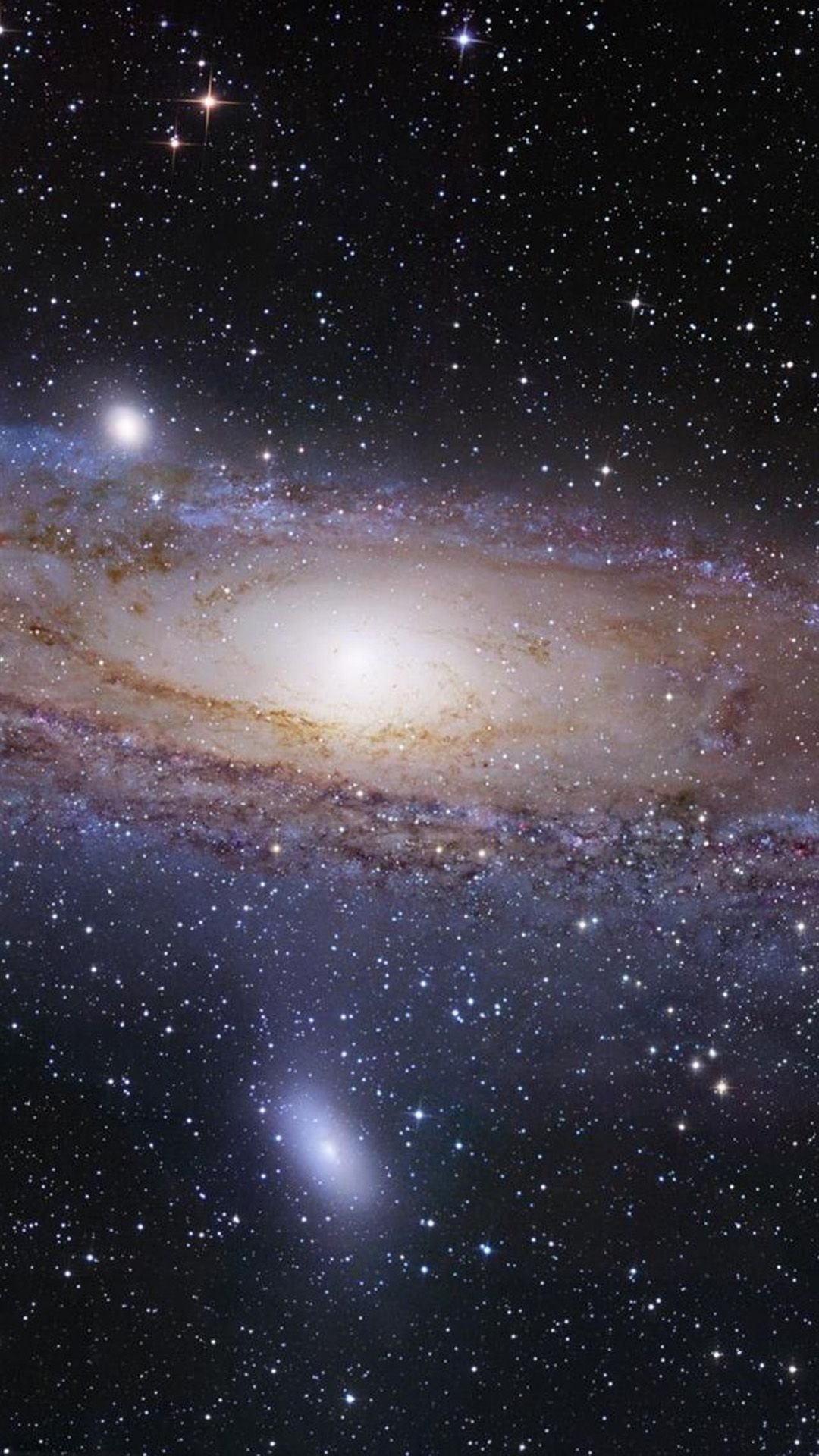 Galassia a spirale nello spazio, 1080x1920 Full HD Verticale, Smartphone