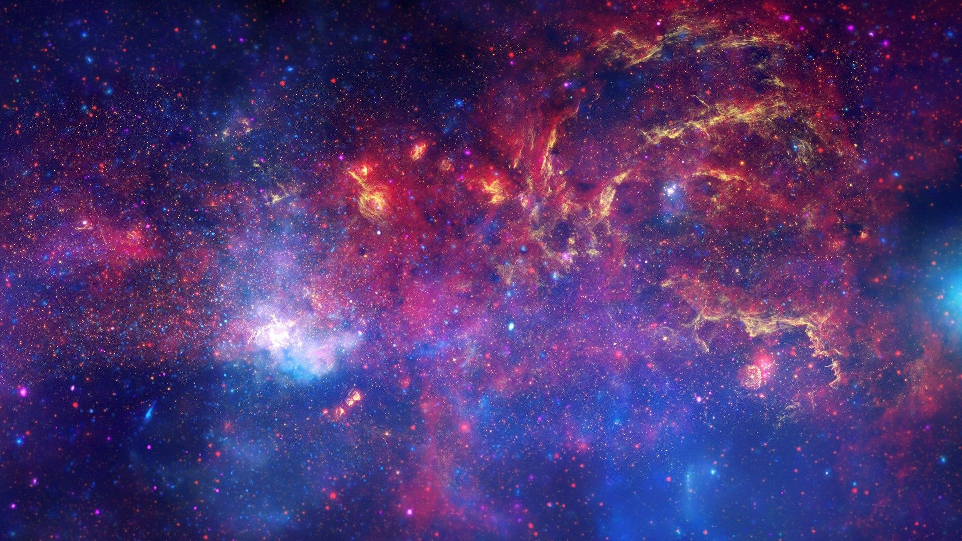 Galassia nebulosa colorata spazio, 1920x1080 Full HD, Desktop