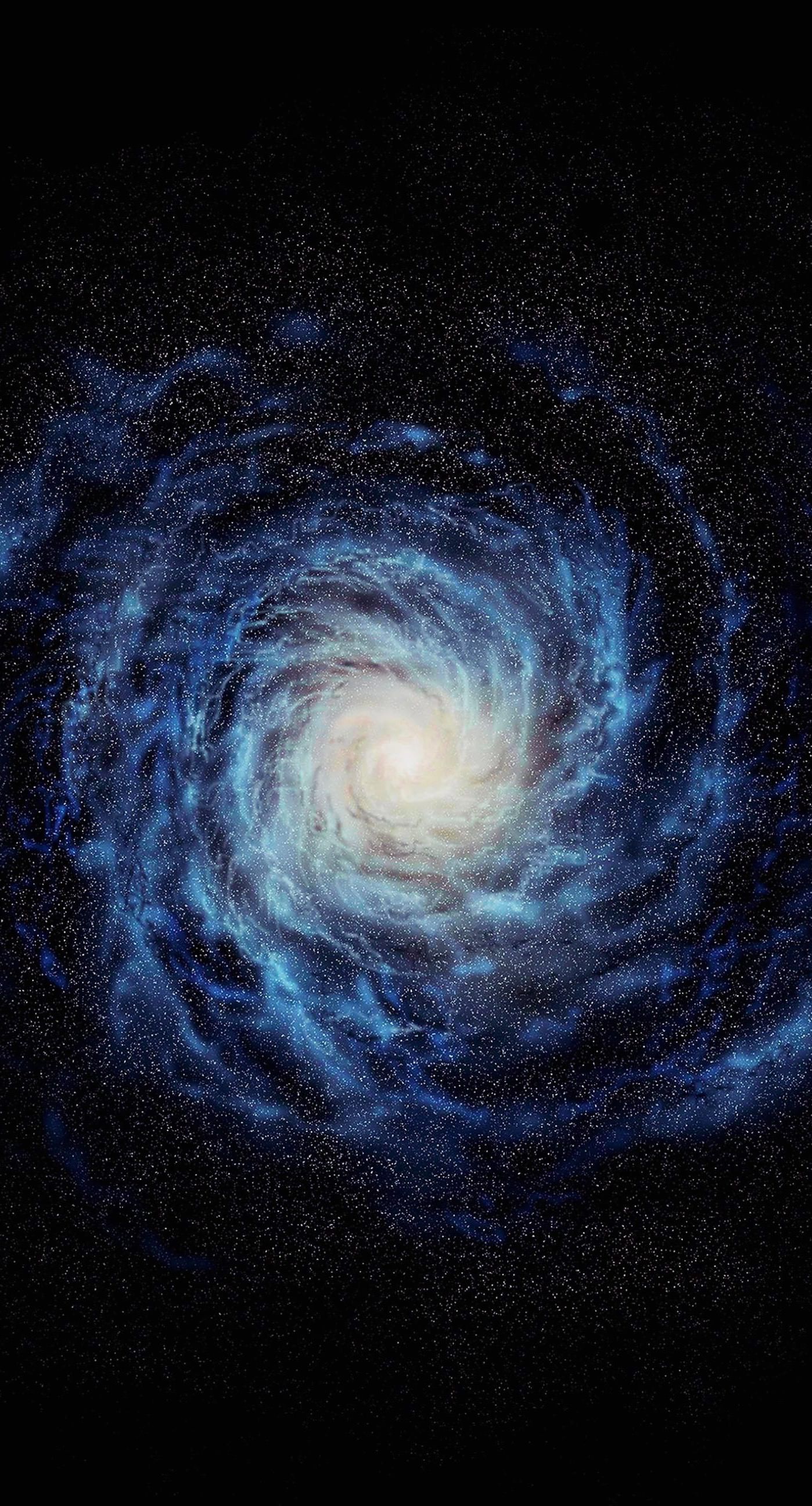 Galassia a spirale blu, 1398x2592 Full HD Verticale, Smartphone